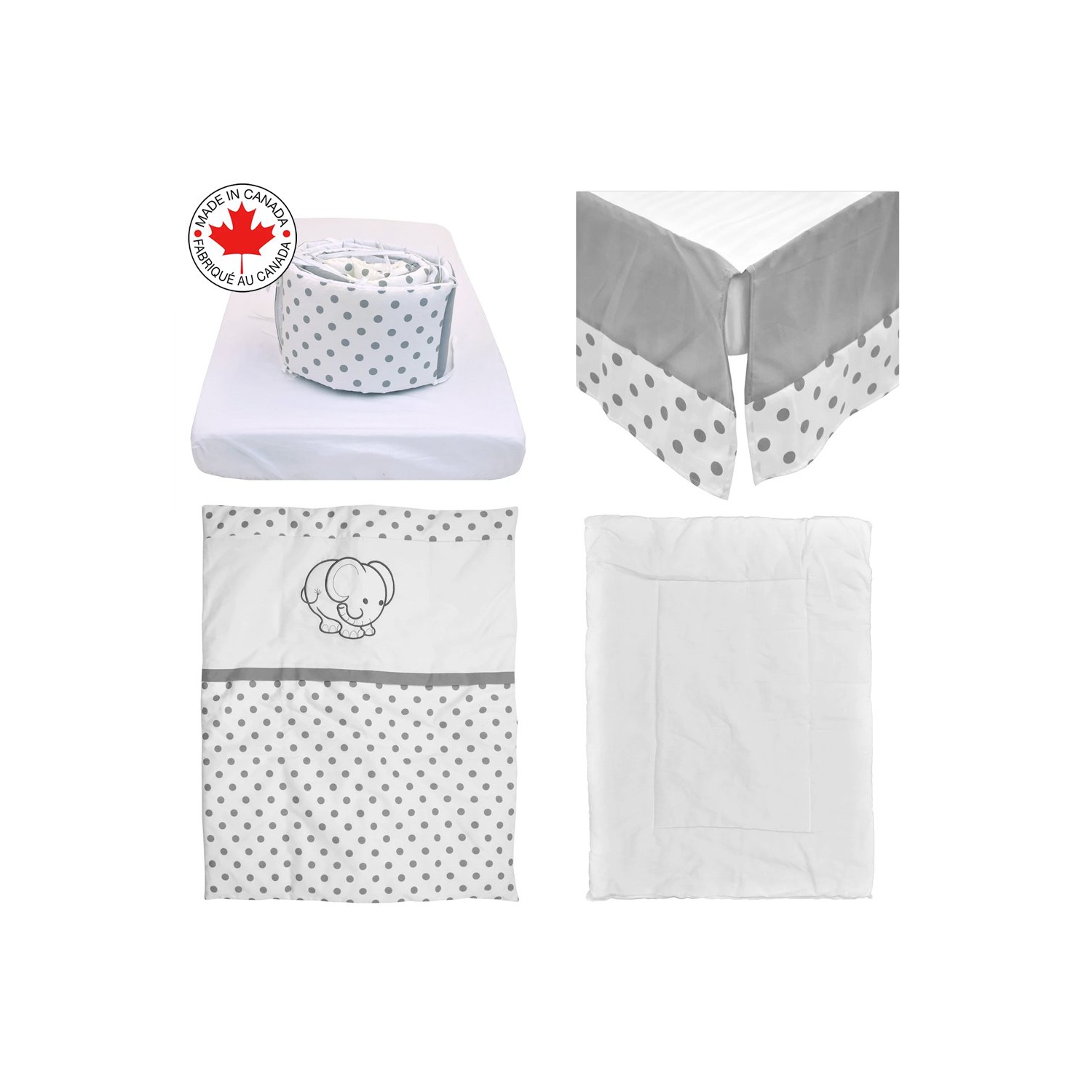 Ensemble de literie pour berceau de bébé Bebelelo pour garçons et filles - Ensemble de literie pour bébé 7 pièces