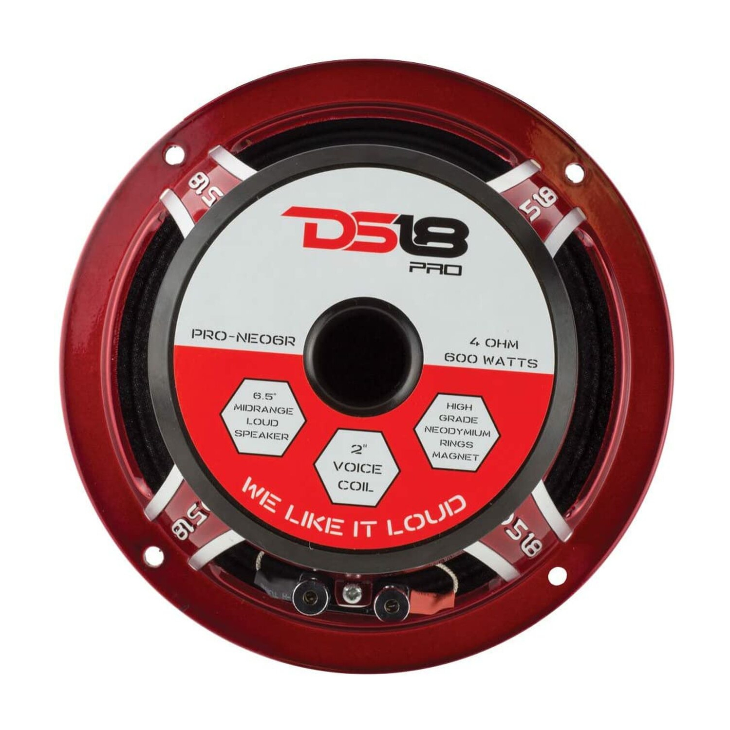 Haut-parleur de milieu de gamme DS18 PRO-NEO6R 6,5 po, 4 ohms, 600 W.
