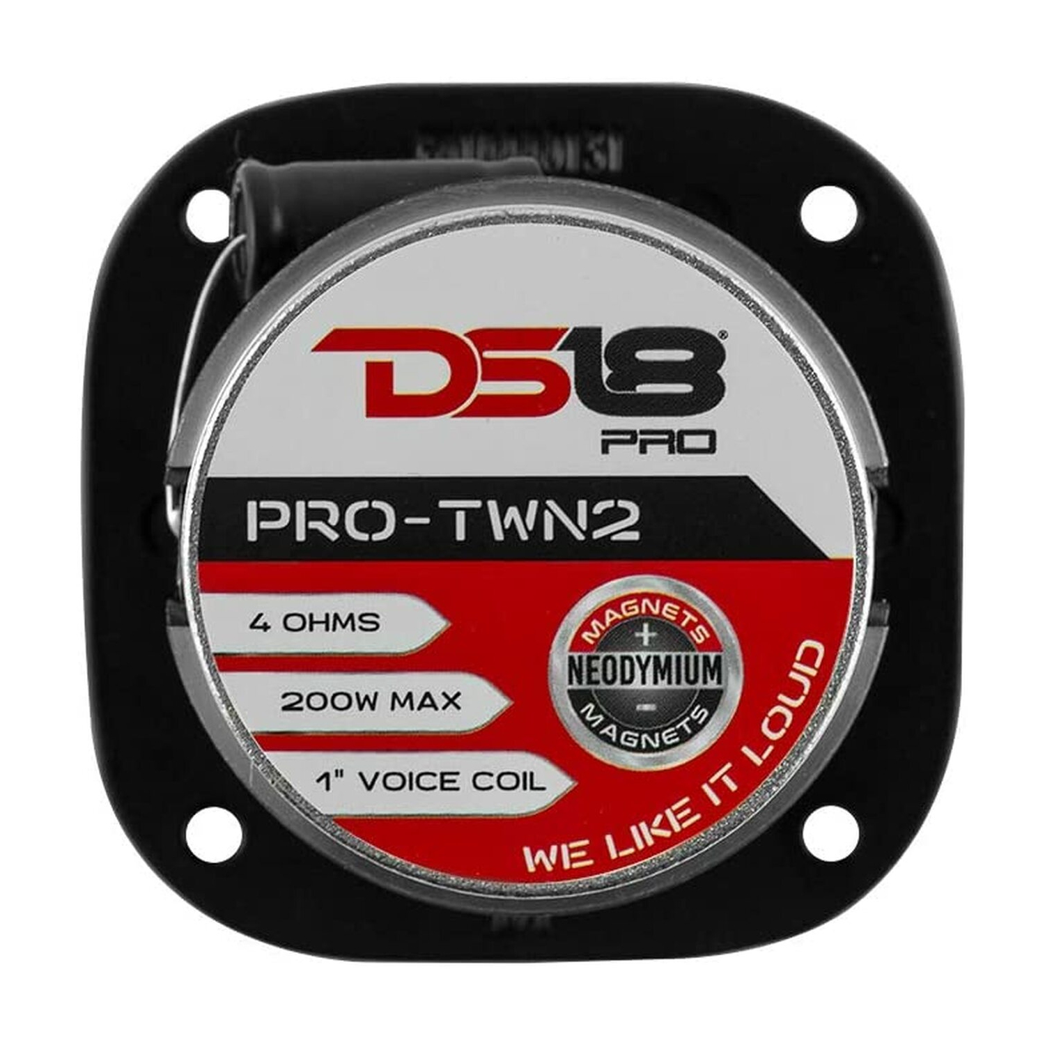 Super haut-parleur d’aigus VC 4 ohms 1 po DS18 PRO-TWN2, 200 W.