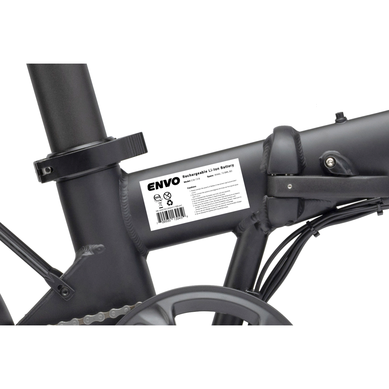 Boîte ouverte – vélo électrique pliable Lynx-20 d'ENVO – Noir