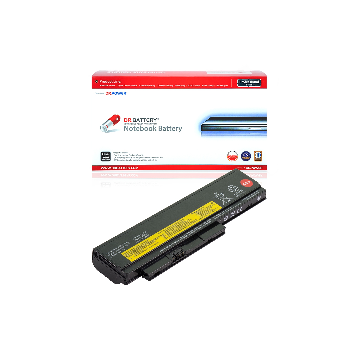 DR. BATTERY - Replacement for Lenovo ThinkPad X220 / X220i / X230 / X230i / 04W1890 / 0A36281 / 0A36282 / 0A36283 / 0A36305 [14.8V / 2200mAh / 33Wh]