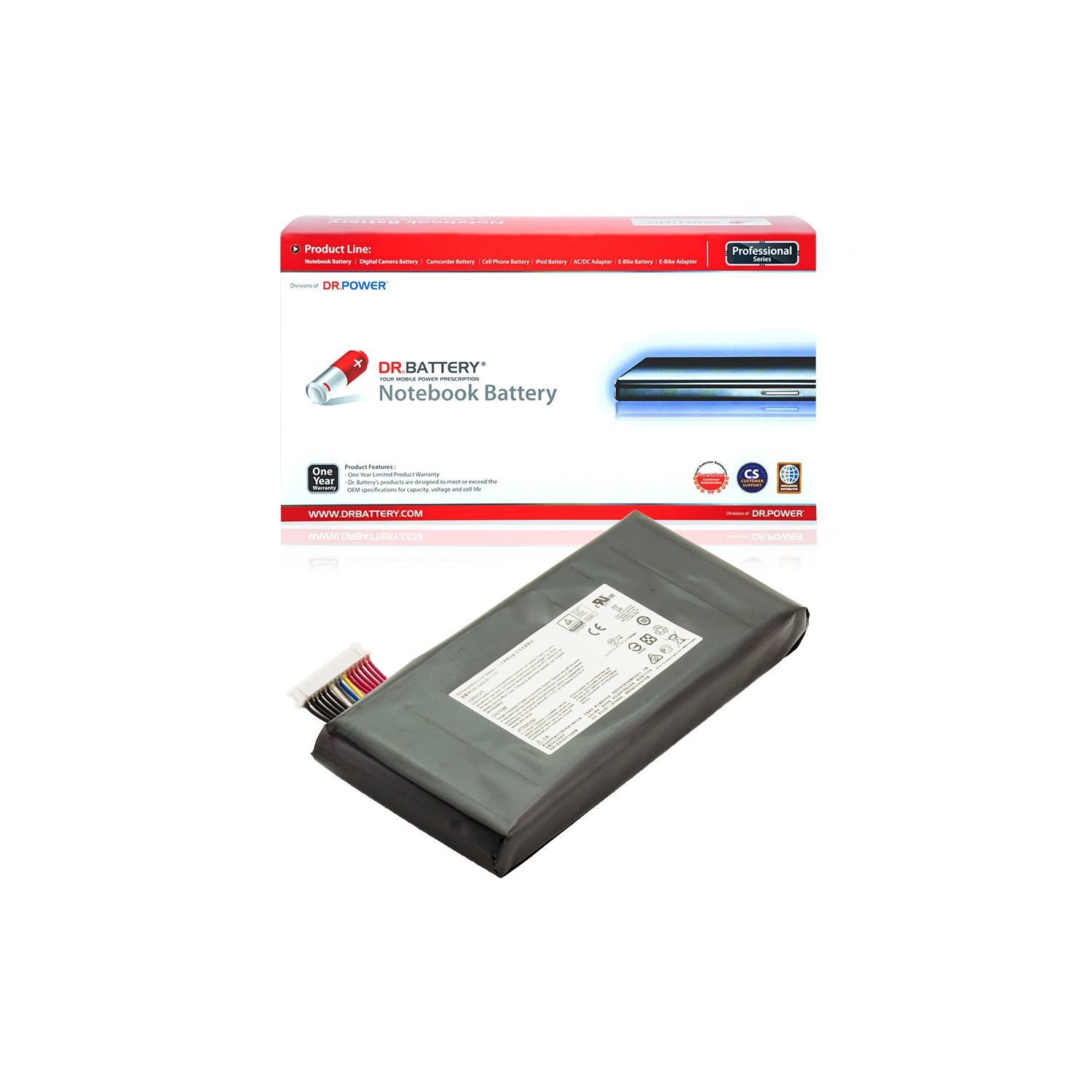 DR. BATTERY - Replacement for MSI GT72 2QE-1679CN GT72 2QE-1813CN GT72 2QE-209CN GT72 2QE-212CN BTY-L77 [11.1V / 73Wh] **Free Shipping**