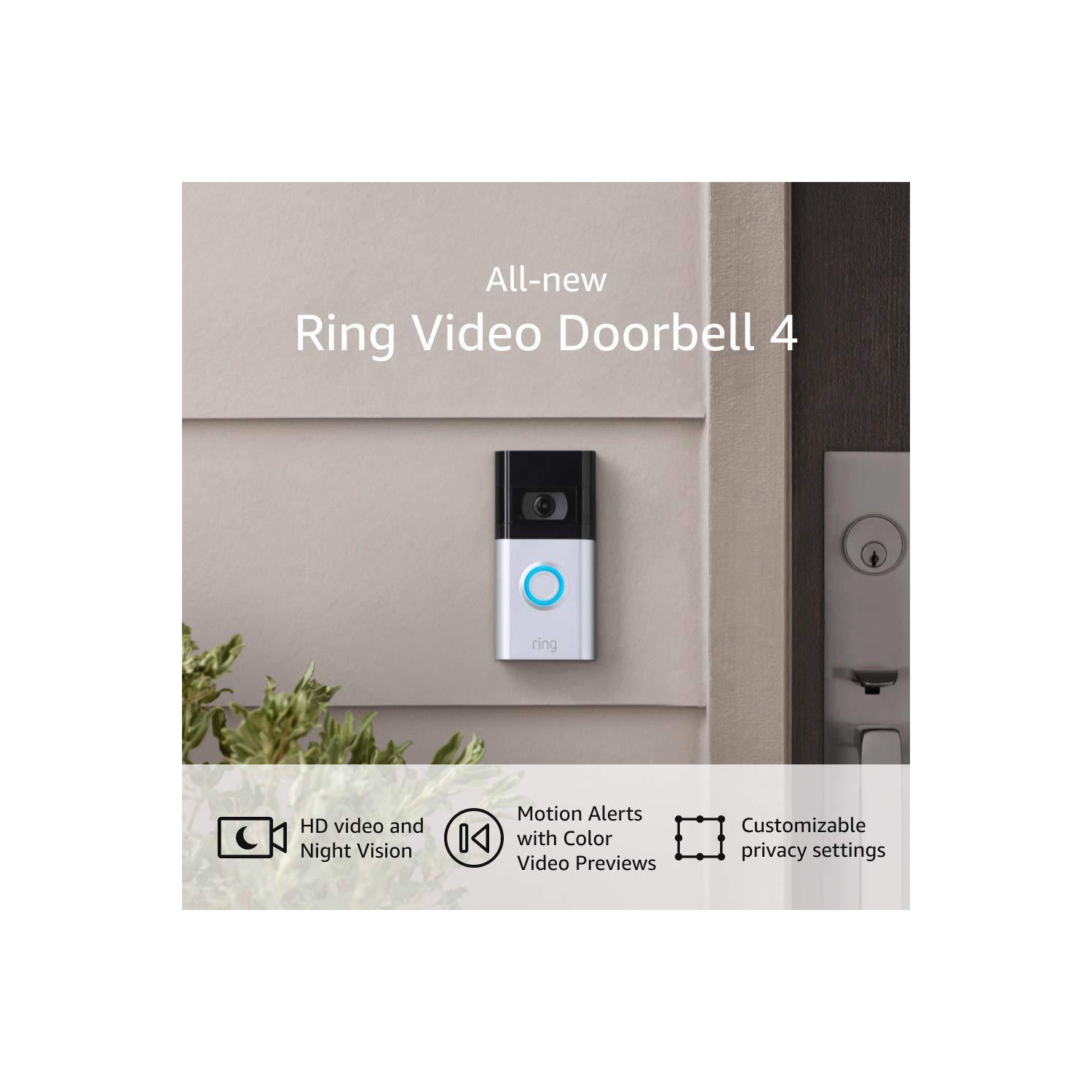 【新品・Amazon】Ring Video Doorbell 4 All-new Ring Video Doorbell 4 – improved 4-second color
