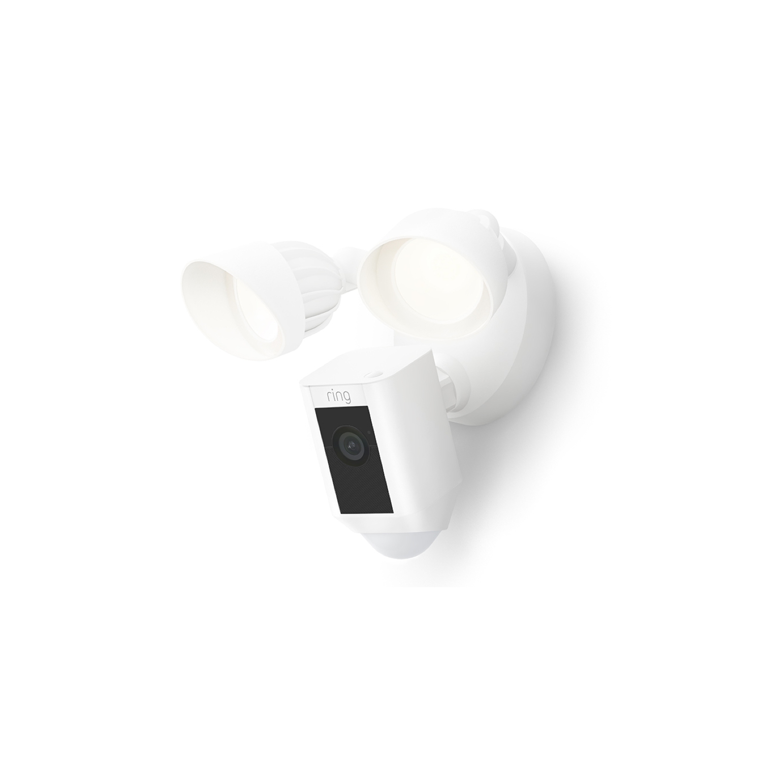 All-new Ring Floodlight Cam Wired Plus with motion-activated 1080p HD video, White