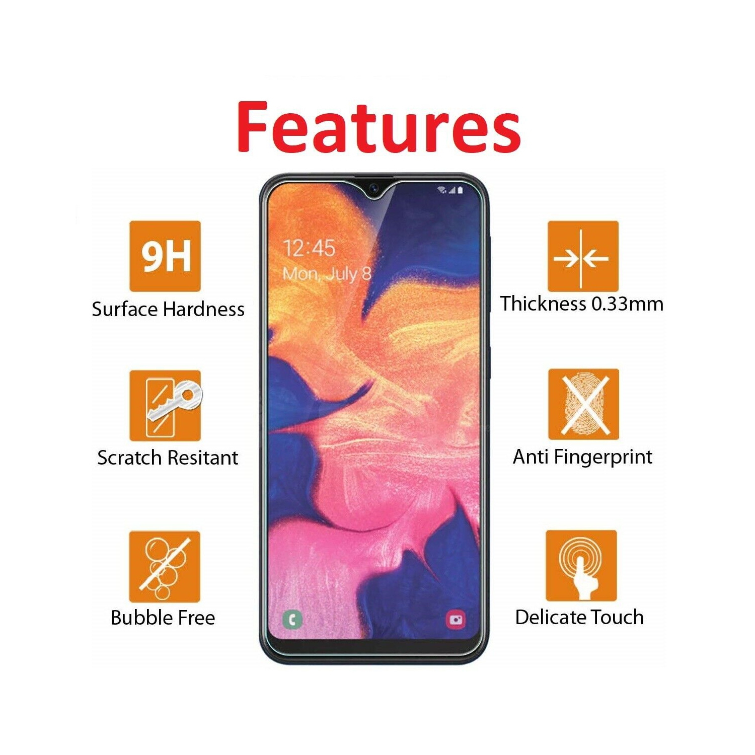 Premium Tempered Glass Screen Protector for Samsung Galaxy A70