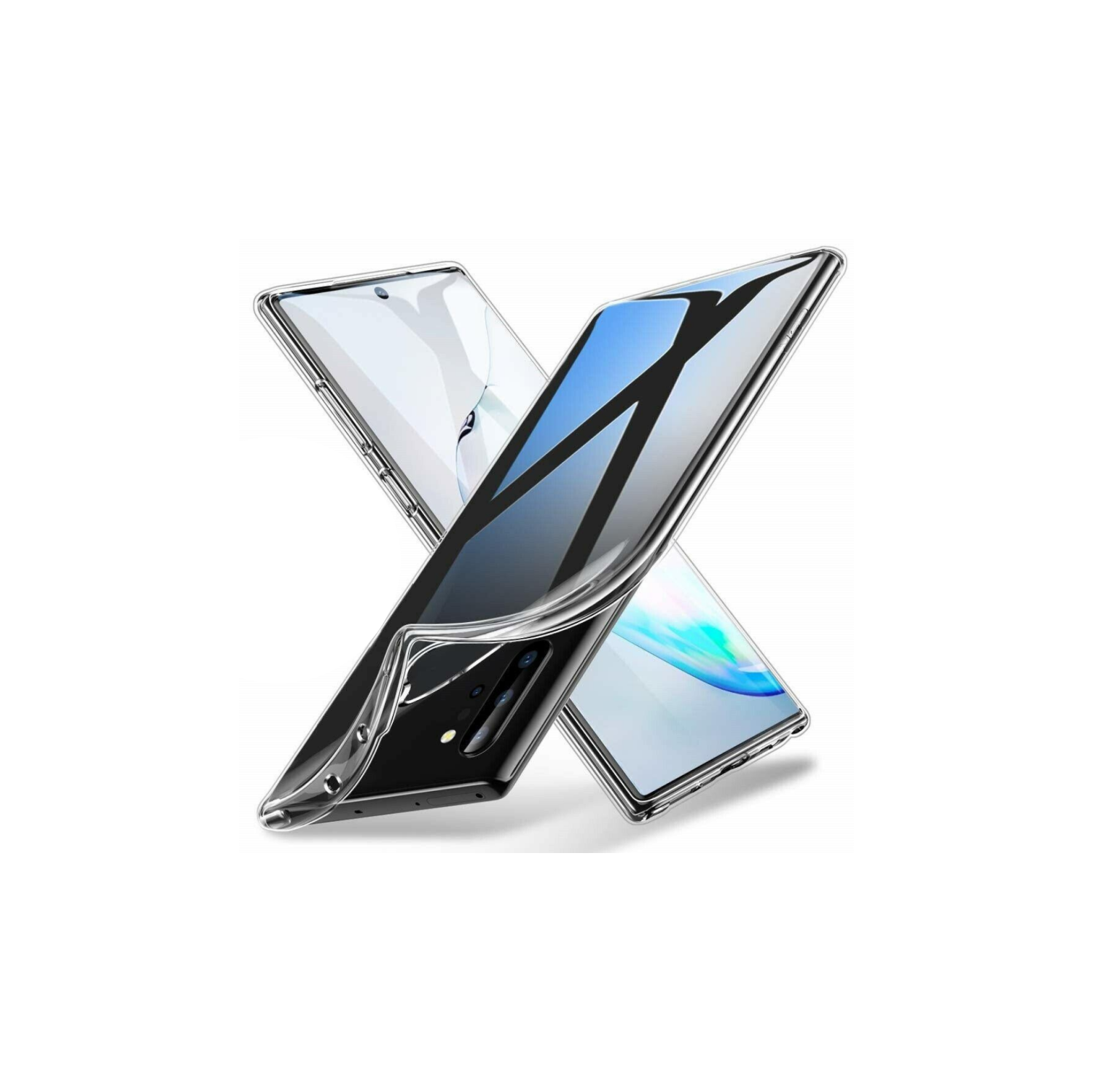 Pour Galaxy Note 10/plus de Samsung Étui transparent - Couverture arrière mince en silicone souple et souple