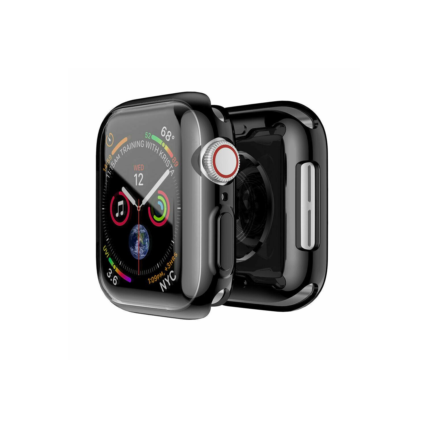 Étui protecteur d’écran pour Apple Watch 360 électroplate + protecteur d’écran pour série 1 2 3 4 5 6 se
