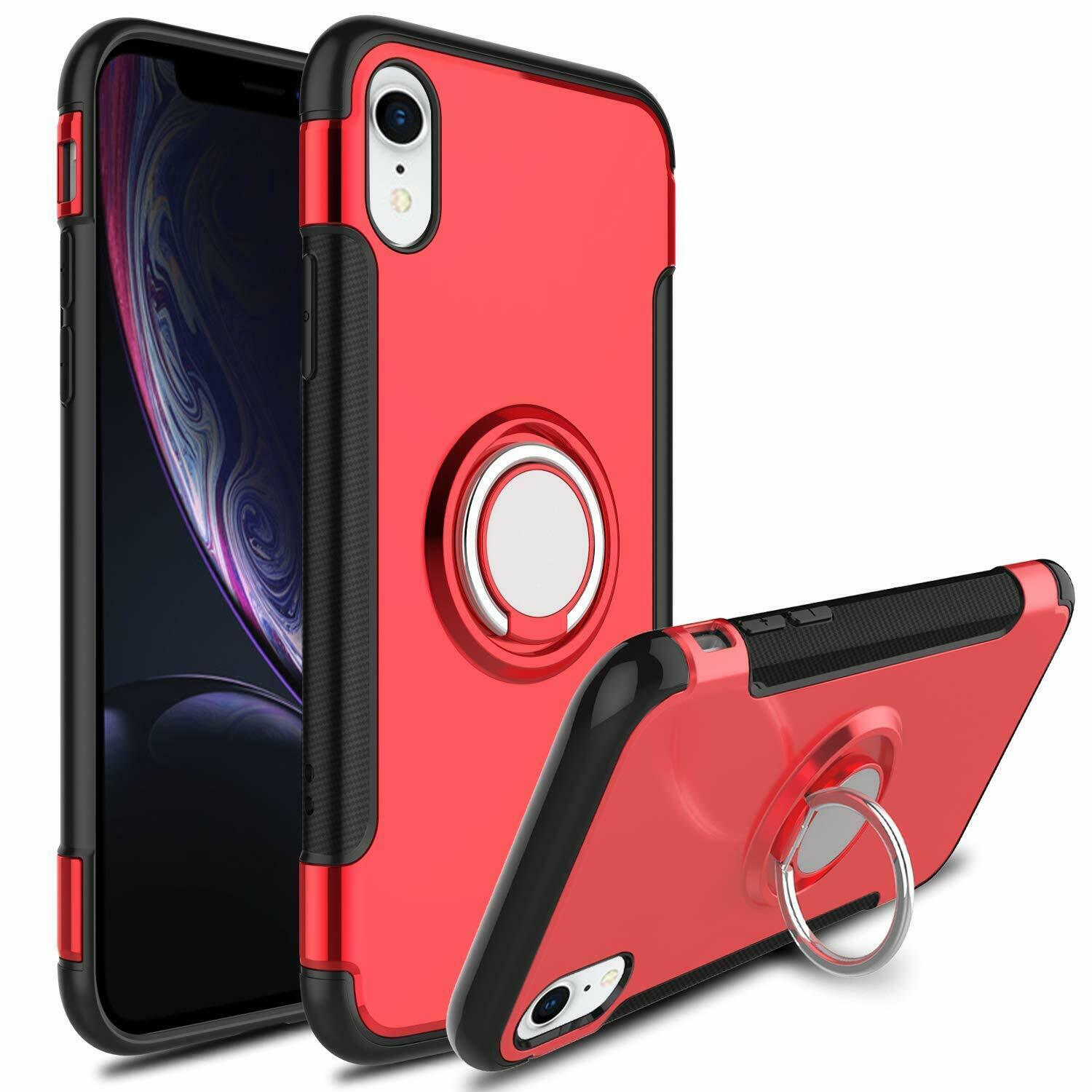 For iPhone 11 Pro XR X XS Max 5S SE 8 Plus 7 6S 6 Case Stand Magnetic Ring Cover