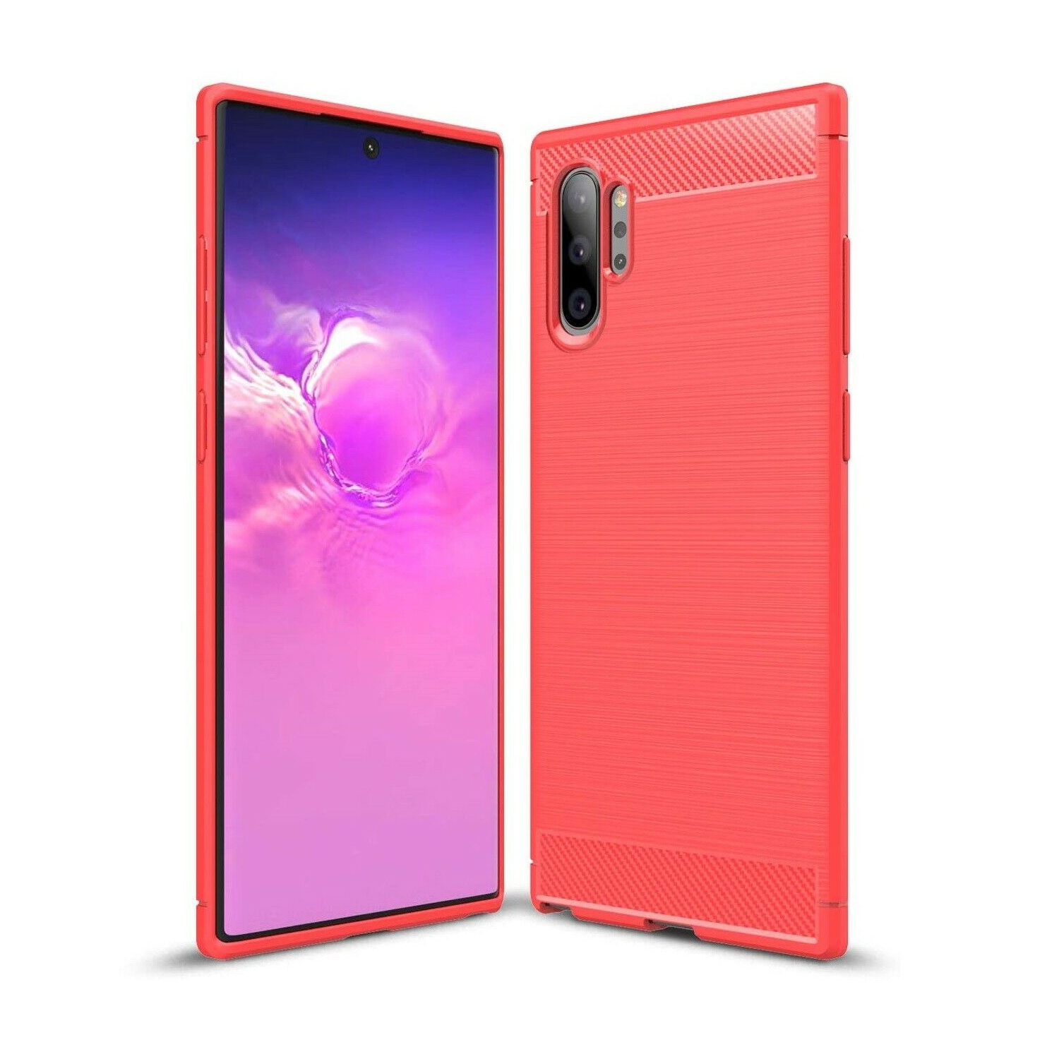 Pour Galaxy Note 10 et Note 10 plus de Samsung Étui mince Armor en fibre de carbone