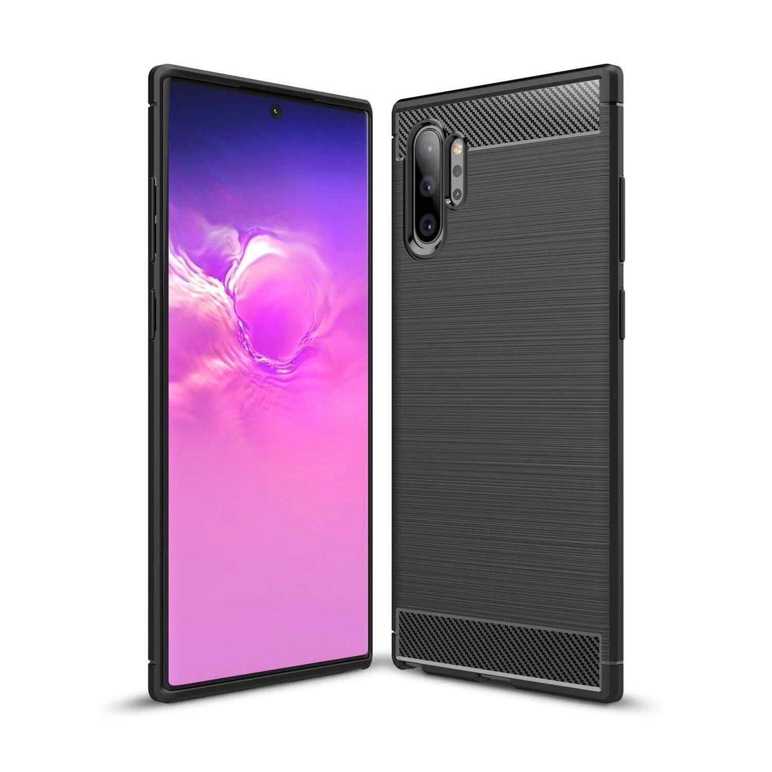 Pour Galaxy Note 10 et Note 10 plus de Samsung Étui mince Armor en fibre de carbone