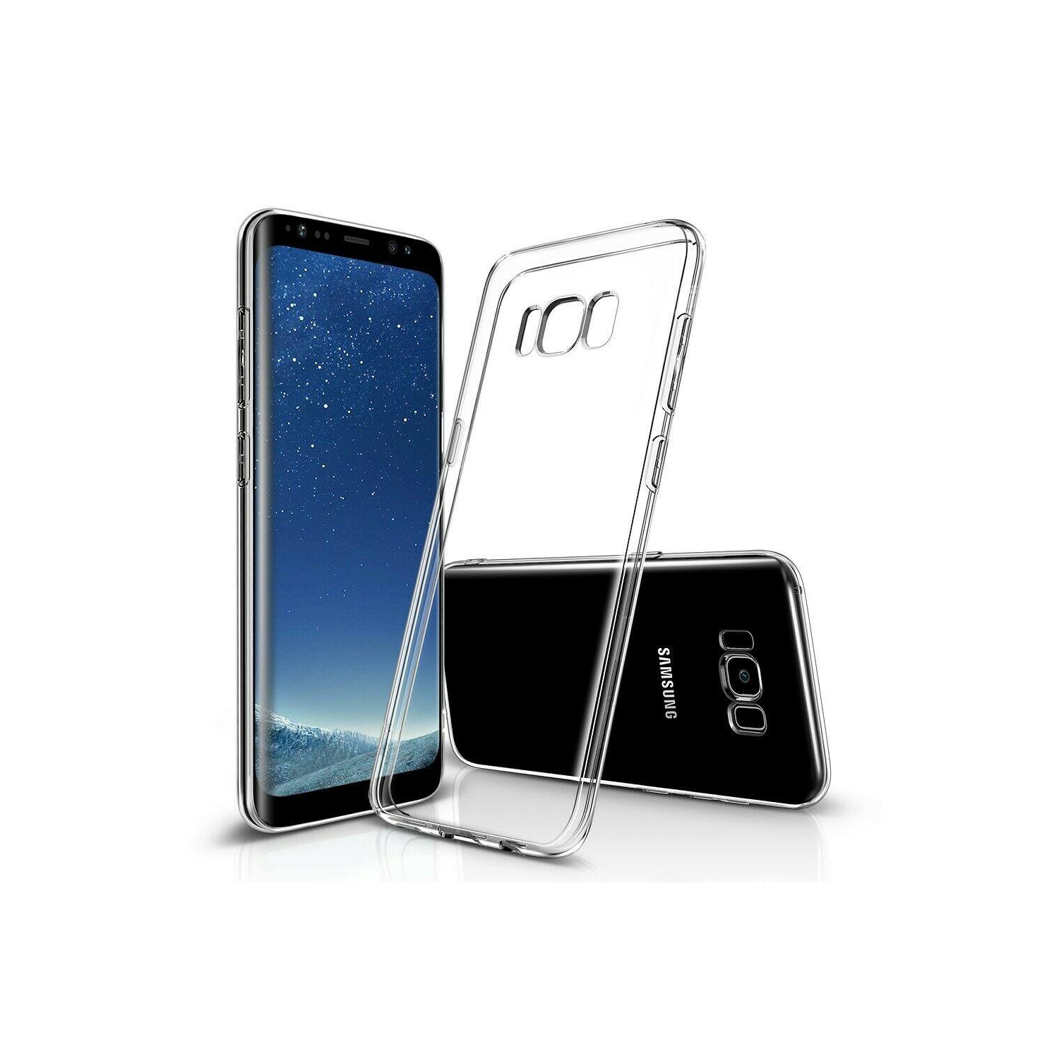 For Samsung Galaxy S8 & S8 Plus Case - Clear Thin Soft TPU Silicone Back Cover