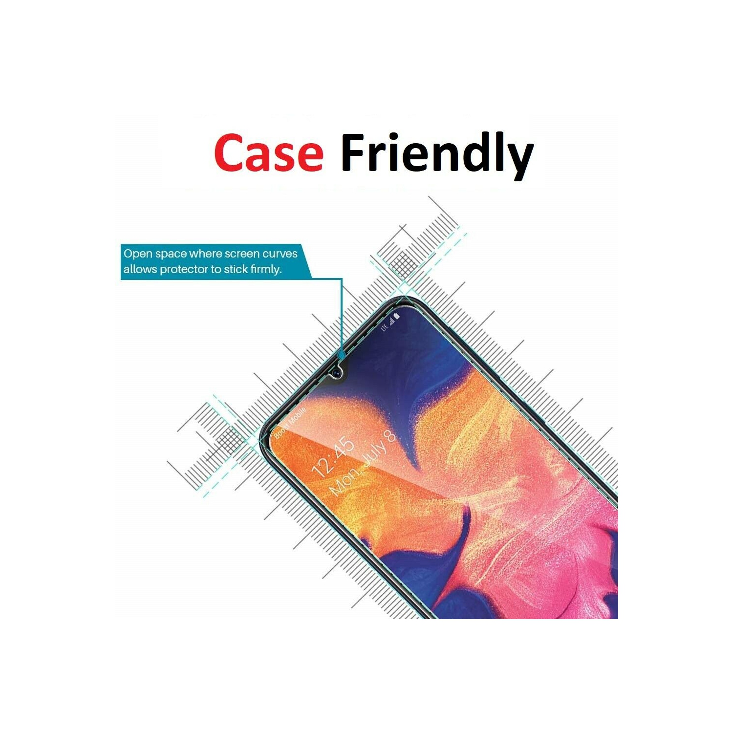 Protecteur d’écran en verre trempé de qualité supérieure pour Galaxy A10e et A20e de Samsung