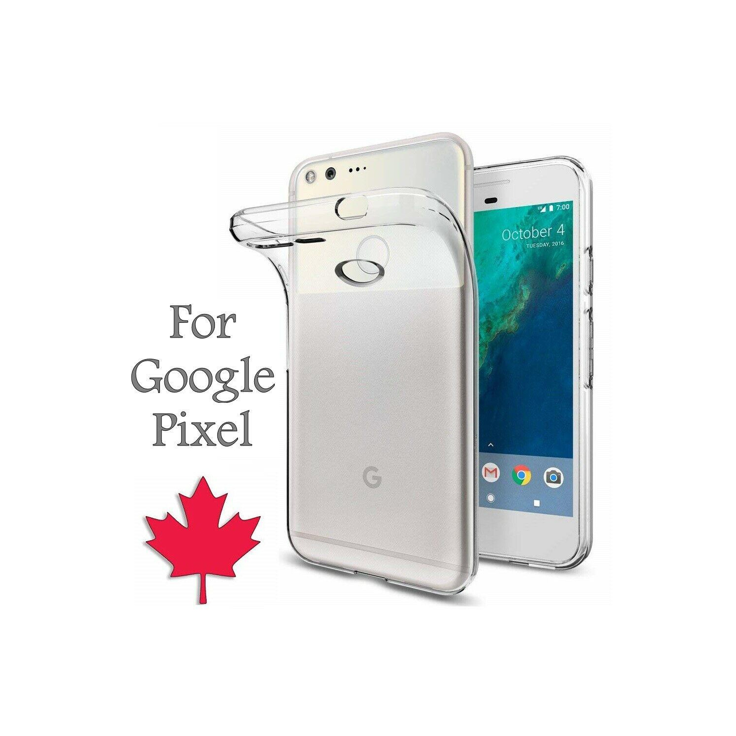 For Google Pixel Case - Crystal Clear Thin Soft TPU Transparent Back Cover