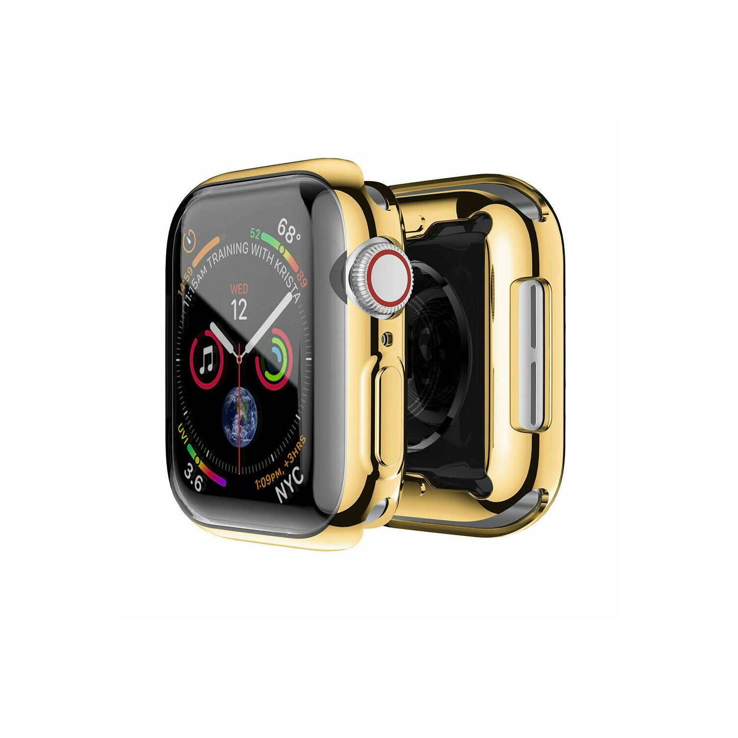 Étui protecteur d’écran pour Apple Watch 360 électroplate + protecteur d’écran pour série 1 2 3 4 5 6 se