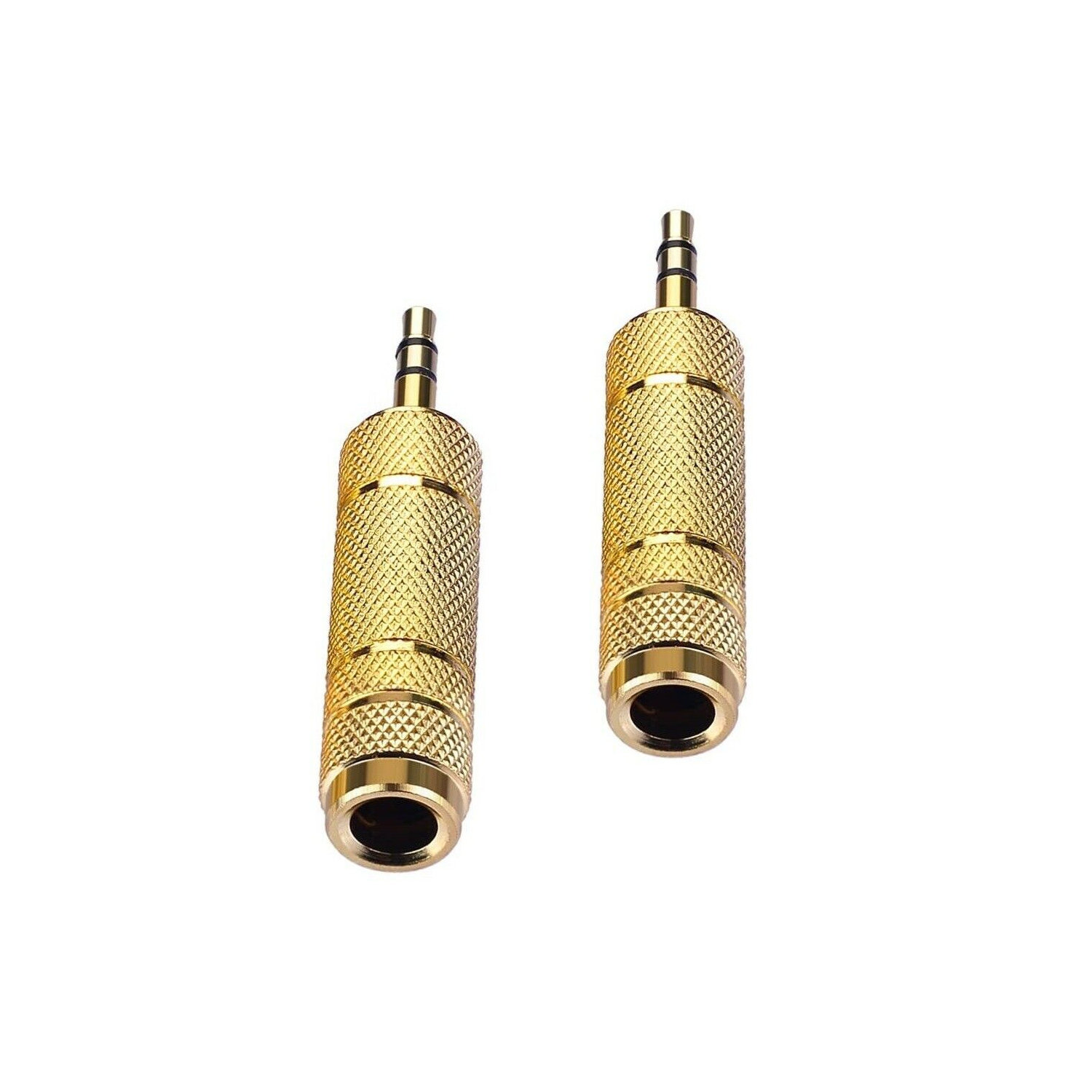 Adaptateur d’écouteurs stéréo 3,5 mm à 6,5 mm 1/8 po avec prise audio mâle à 4 po pour casque d’écoute 3,5 à 6,5 mm