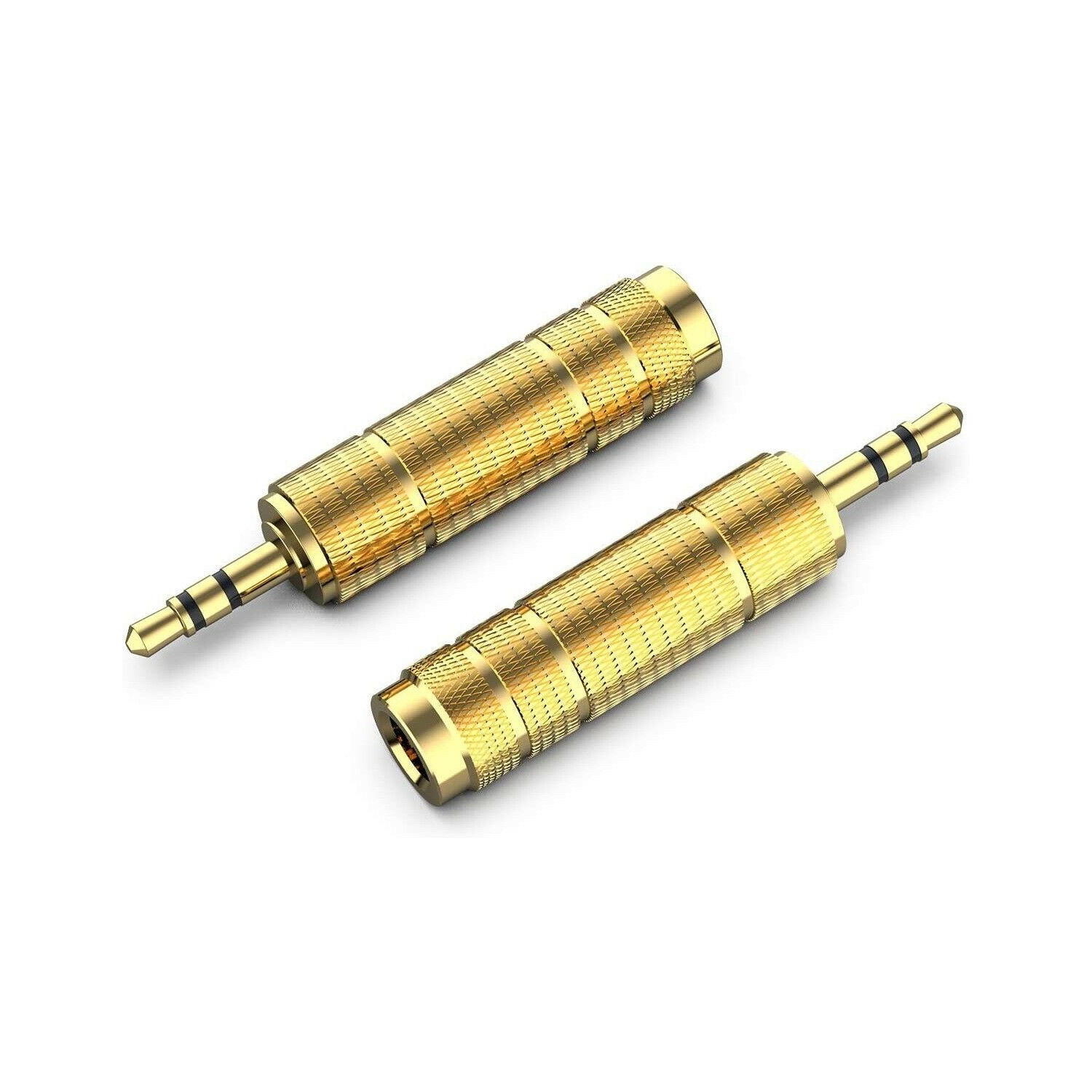 Adaptateur d’écouteurs stéréo 3,5 mm à 6,5 mm 1/8 po avec prise audio mâle à 4 po pour casque d’écoute 3,5 à 6,5 mm