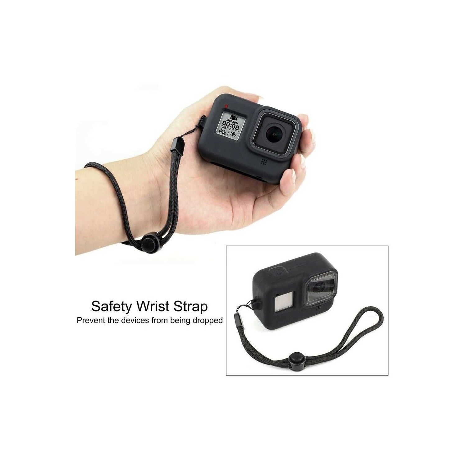 Pour étui GoPro Hero 8 - gaine de protection en caoutchouc de silicone