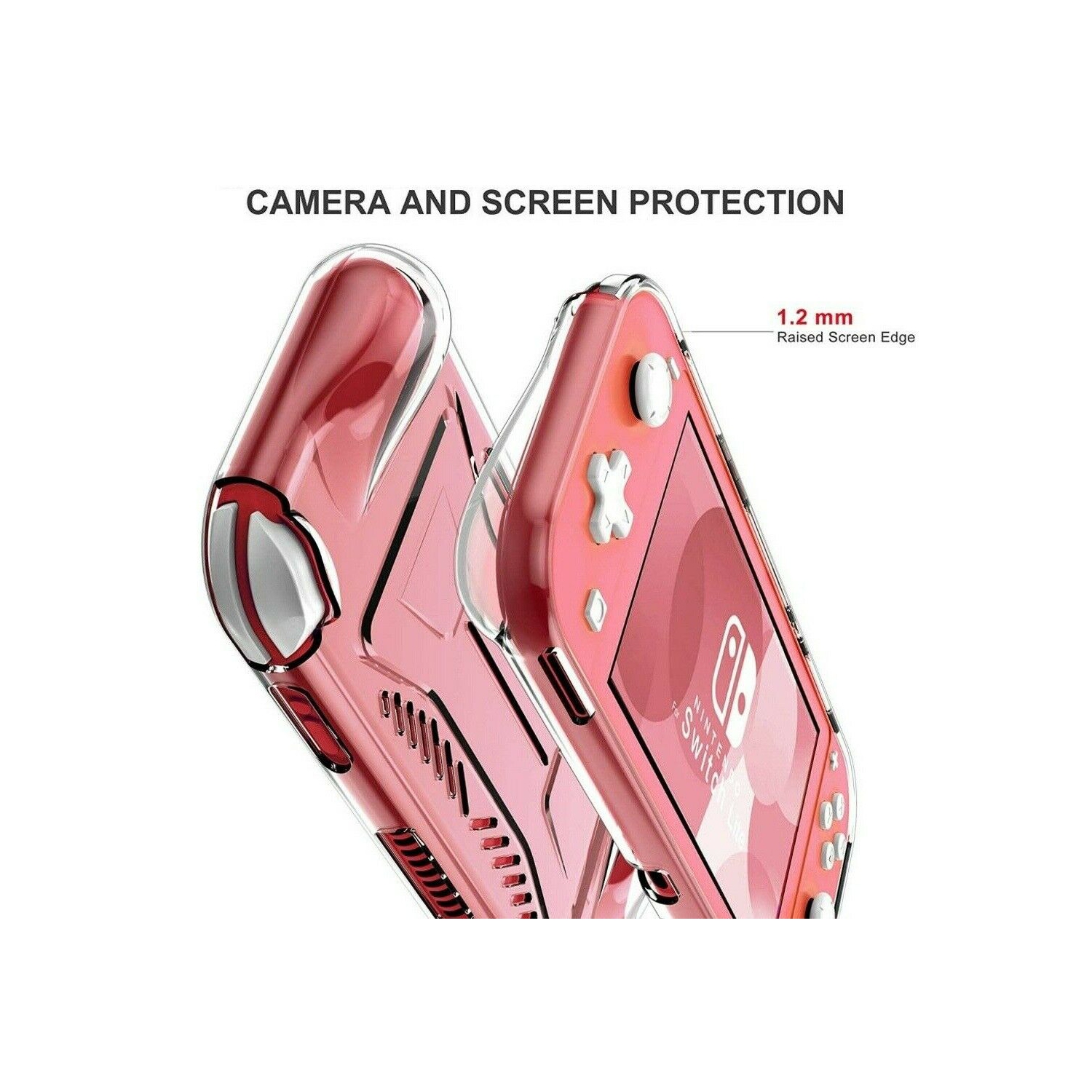 For Nintendo Switch Lite Case - Clear Soft TPU Silicone Transparent Back Cover