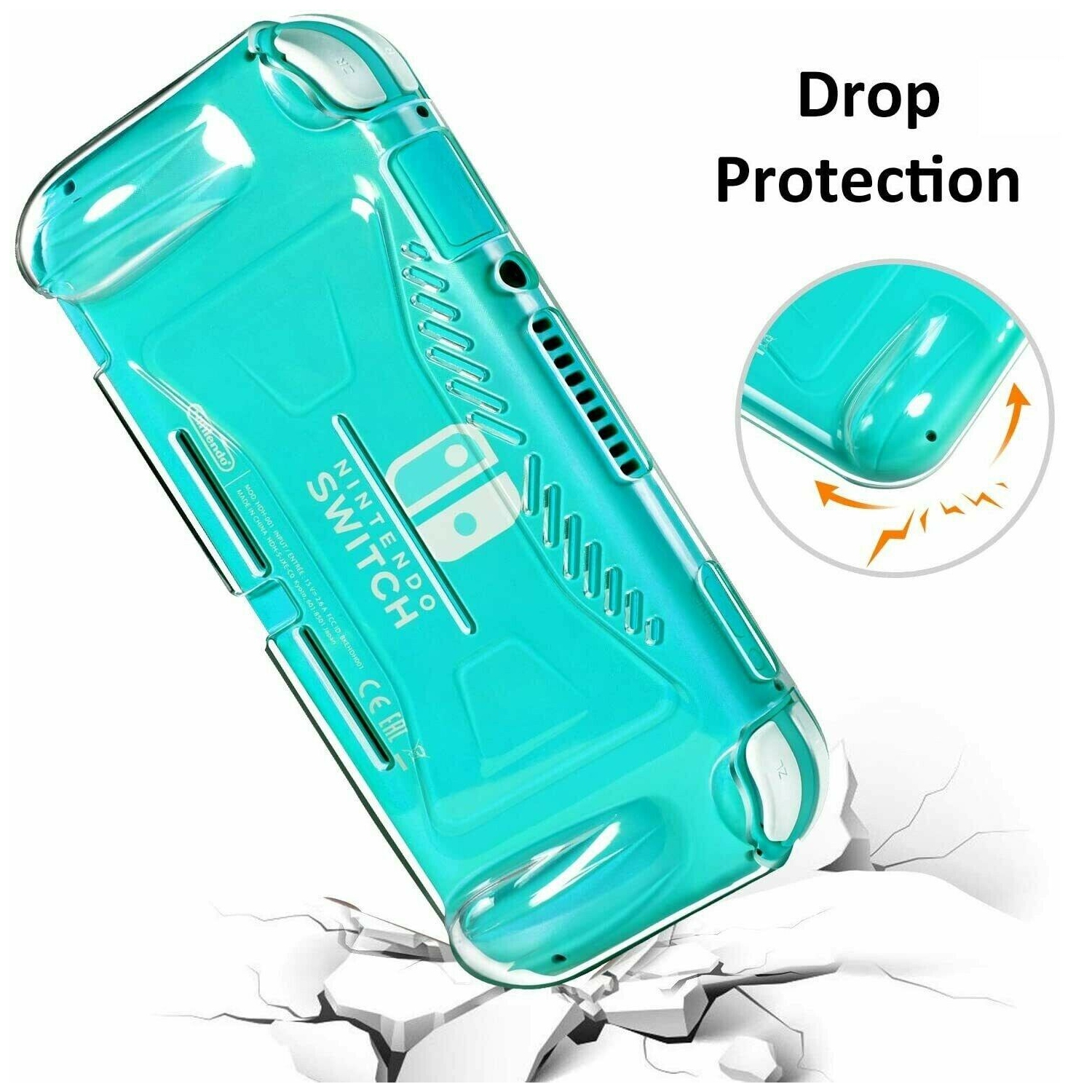 For Nintendo Switch Lite Case - Clear Soft TPU Silicone Transparent Back Cover