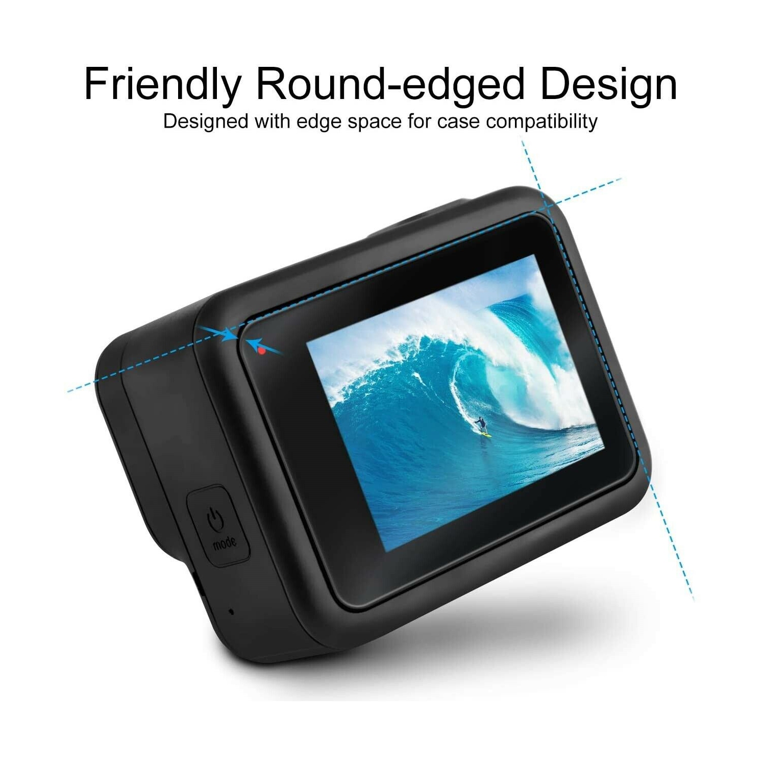 Protecteur d’écran en verre trempé de qualité supérieure pour GoPro Hero 8