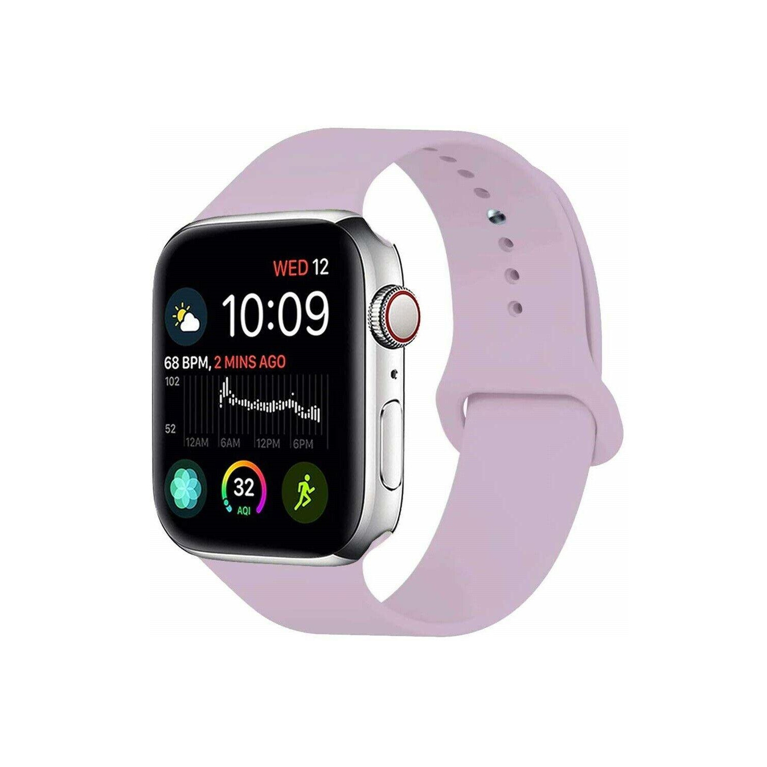 Bracelet sport à rabat en silicone de remplacement pour Apple Watch Series 6 se 5 4 3 2 1