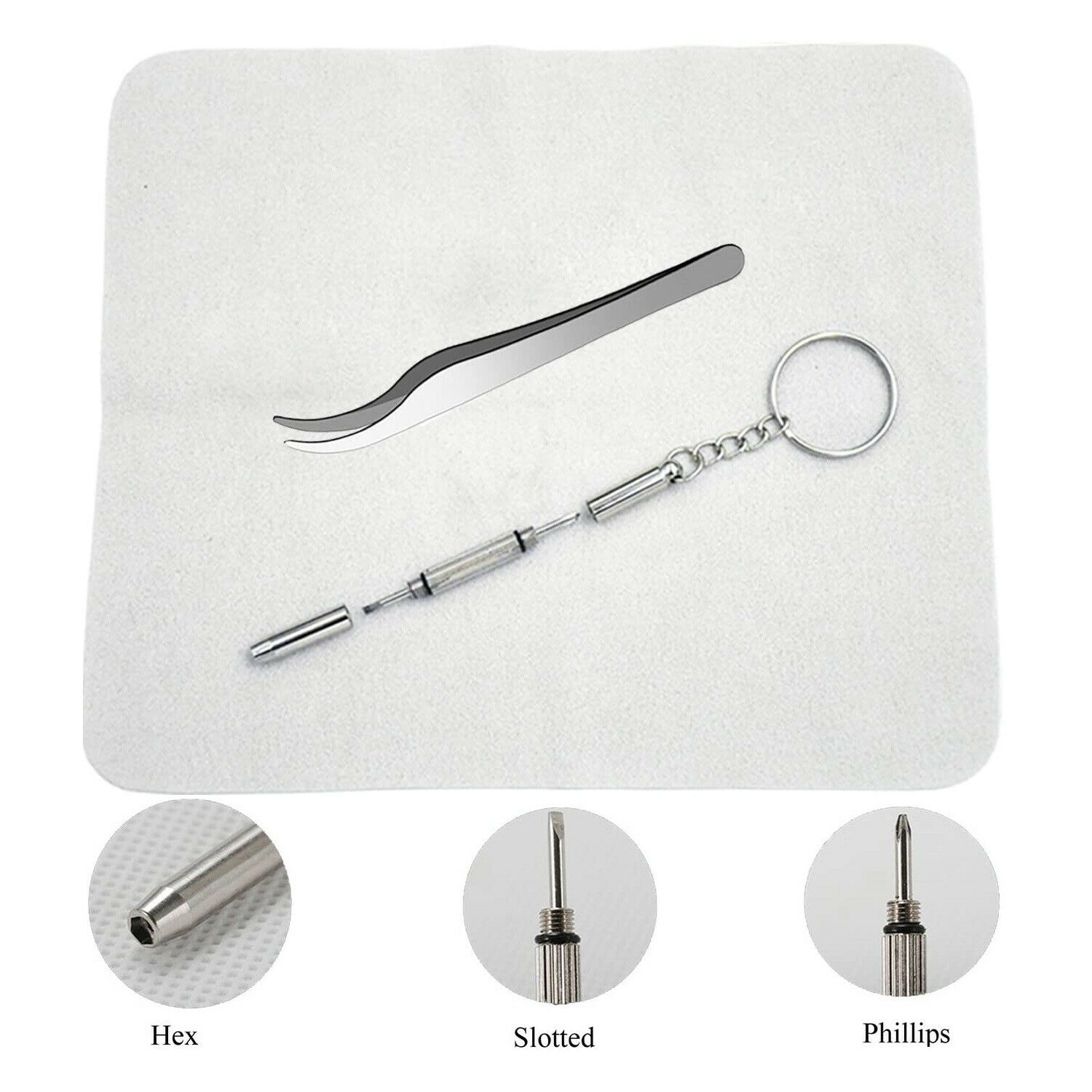 Eyeglass and Watch Repair Tool Kit - 1100pcs Screws & Nose Pads Screwdriver Set