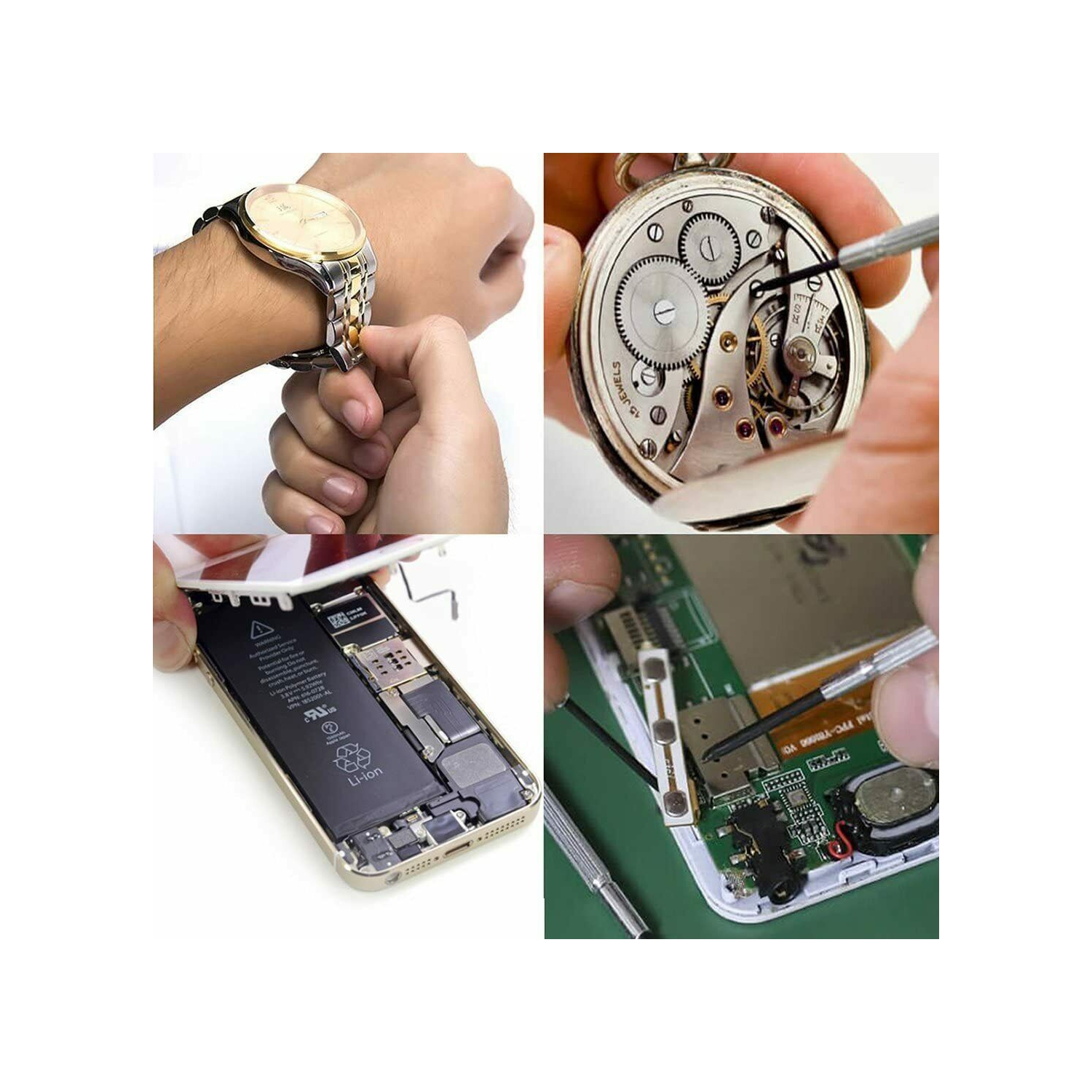 Eyeglass and Watch Repair Tool Kit - 1100pcs Screws & Nose Pads Screwdriver Set