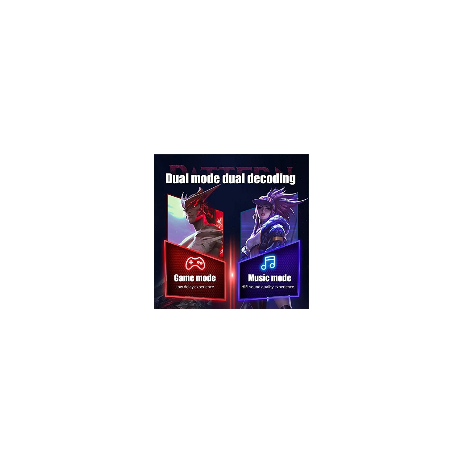 Matrix Wireless Headphones Earbuds with Charging Box and Mirror Screen LED Display Rechargeable Light with Breathing LED Rainbow Light -Black