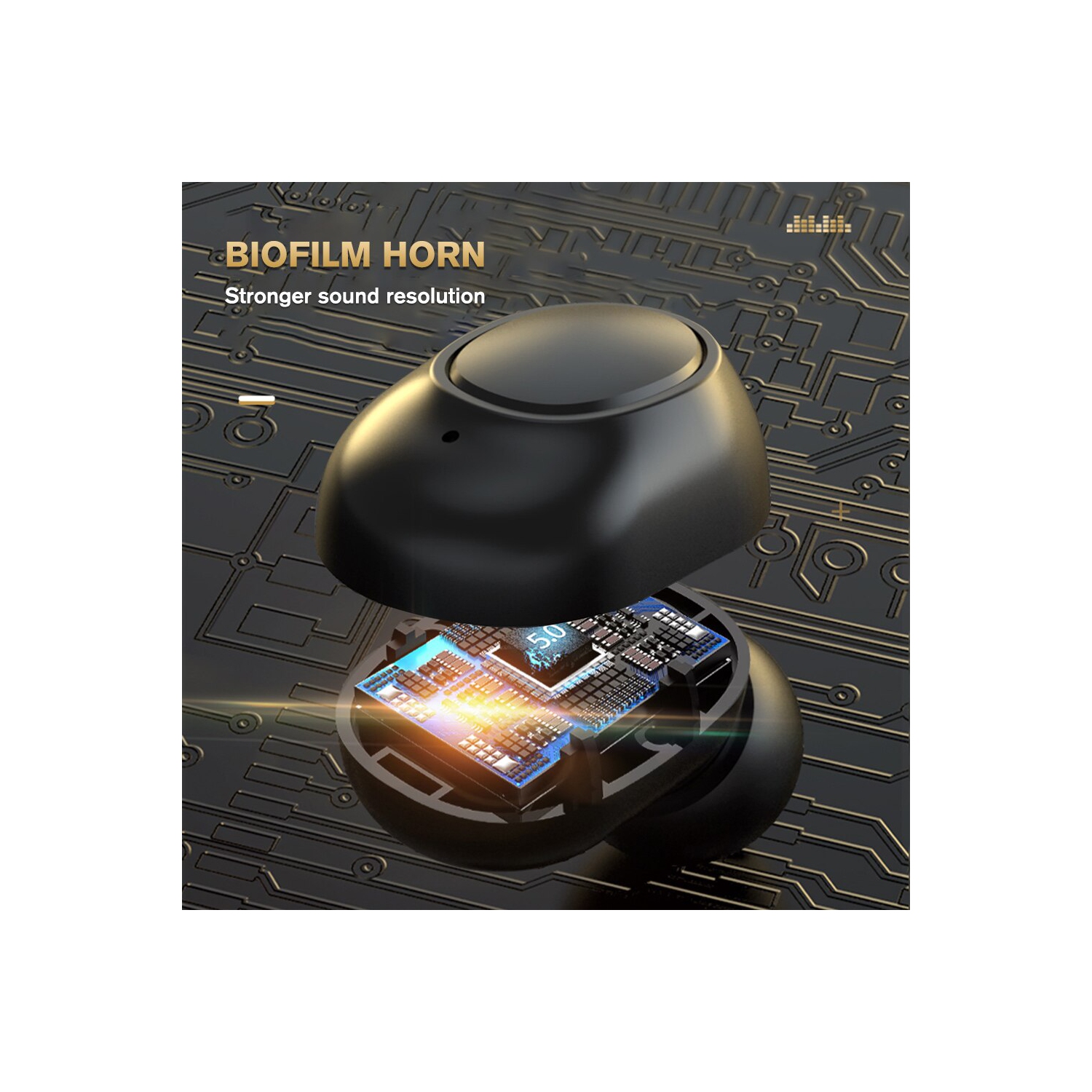 Bendro BT 5.0 Wireless Headphones in-Ear Earbuds with Mic LED Display Waterproof Earphones Sports Headsets for IOS and Android -White