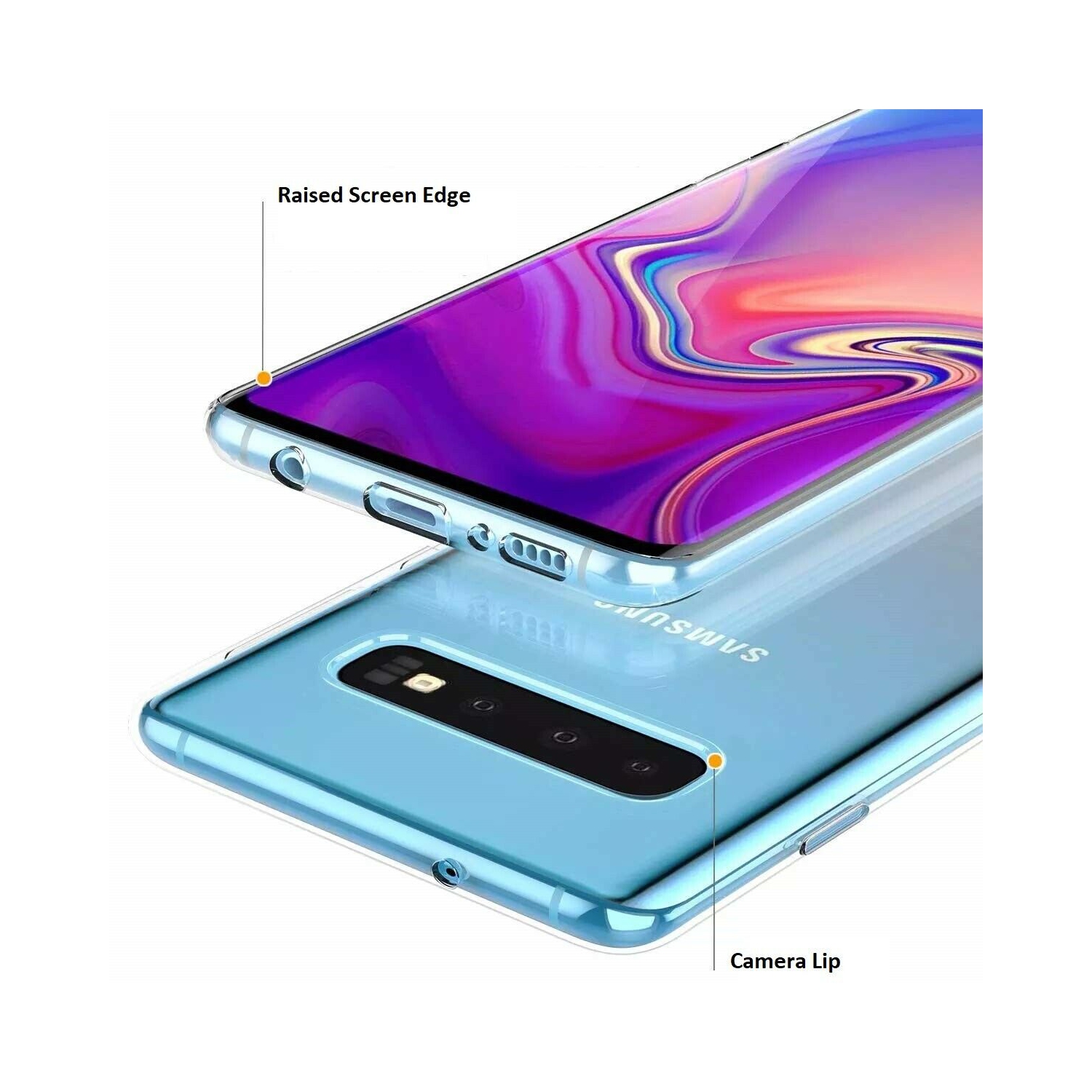 For Samsung Galaxy S10 Plus Case - Crystal Clear Soft TPU Transparent Back Cover
