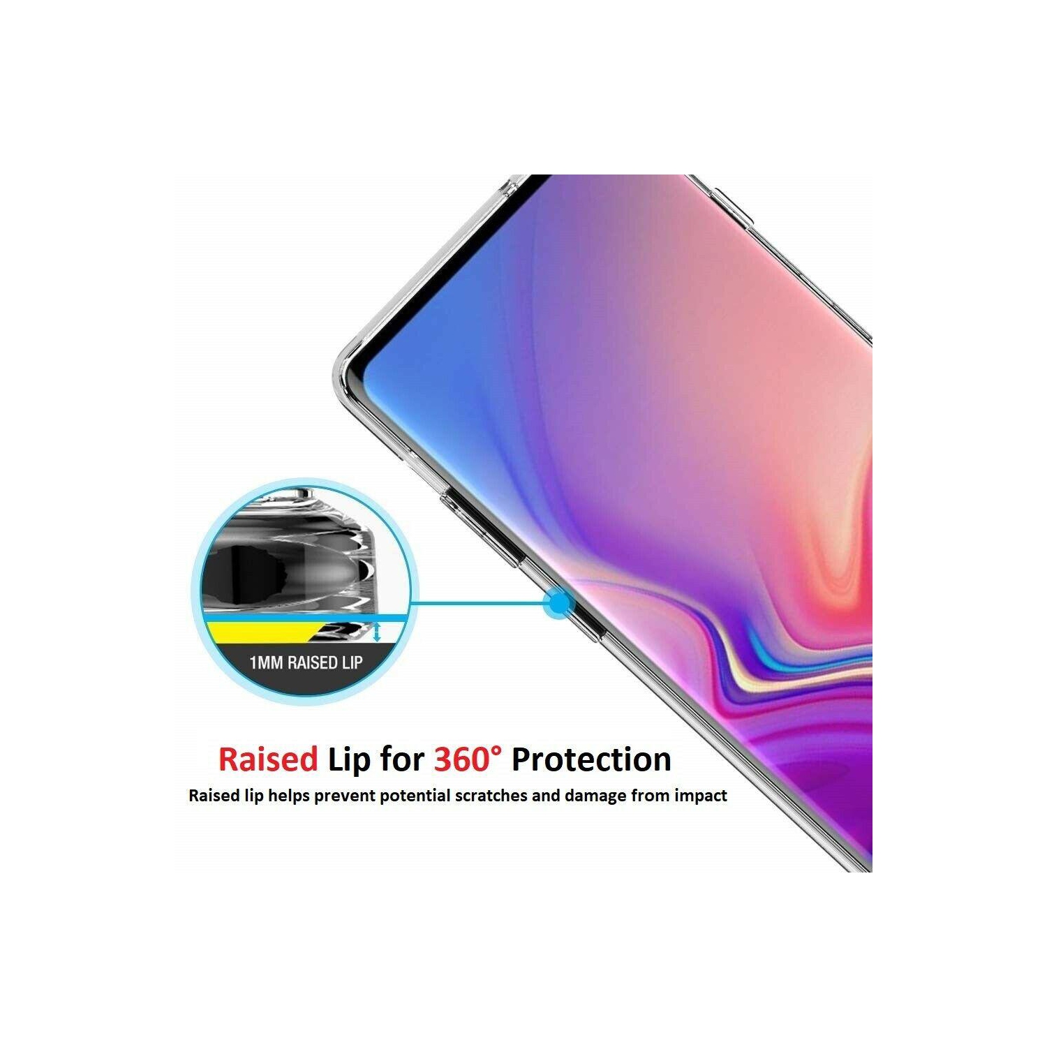 For Samsung Galaxy S10 Plus Case - Crystal Clear Soft TPU Transparent Back Cover