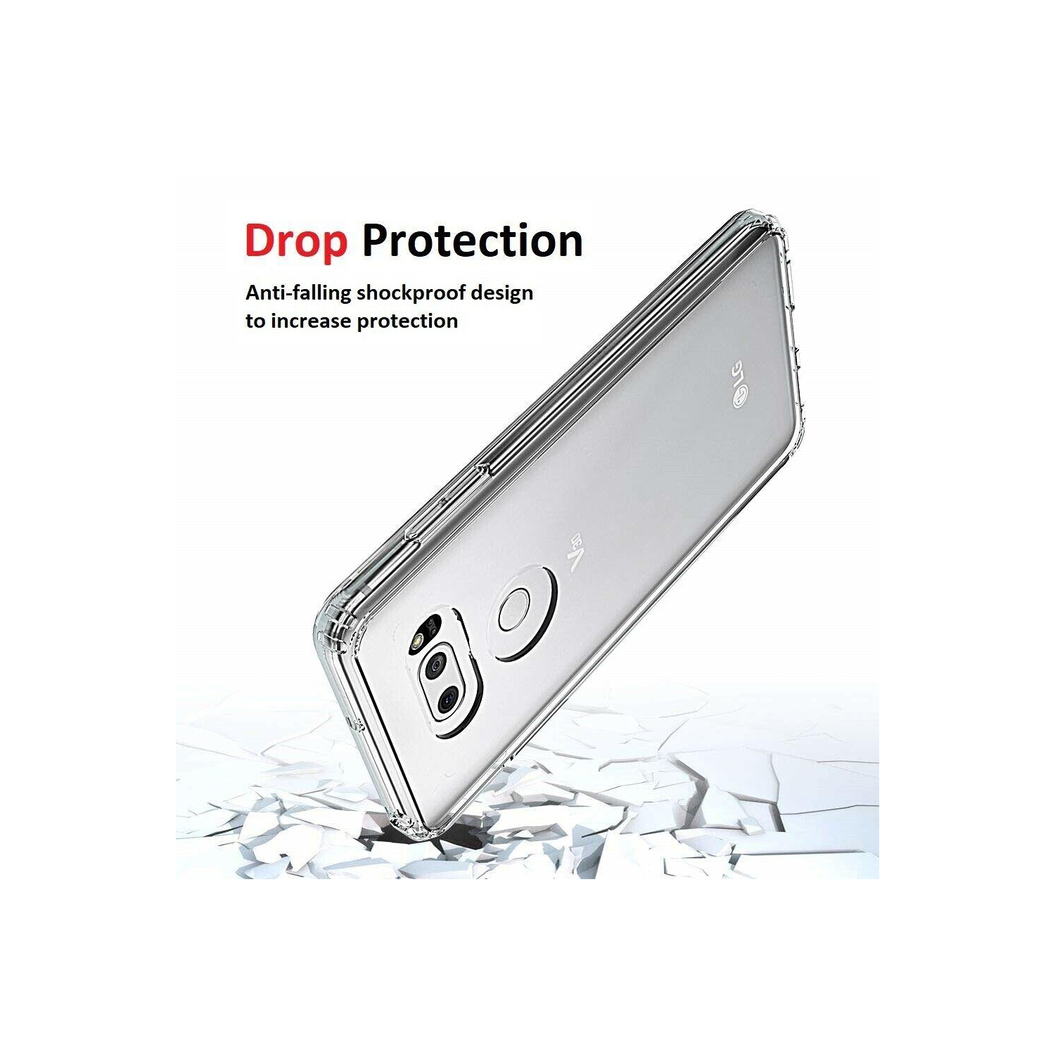 For LG V30 Case - Clear Thin Soft TPU Silicone Back Cover