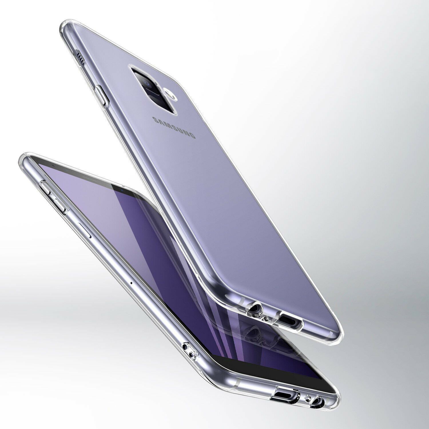 Pour Galaxy A8 de Samsung 2018 – Étui mince transparent en TPUR