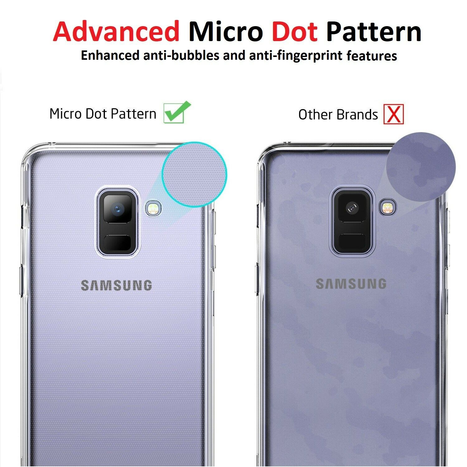 Pour Galaxy A8 de Samsung 2018 – Étui mince transparent en TPUR