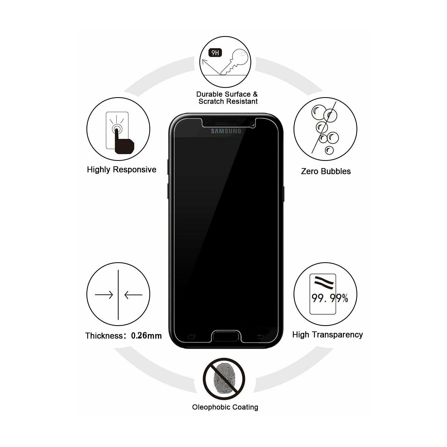 Protecteur d’écran transparent pour OnePlus 7 6T 6 5T 5 3 3T One