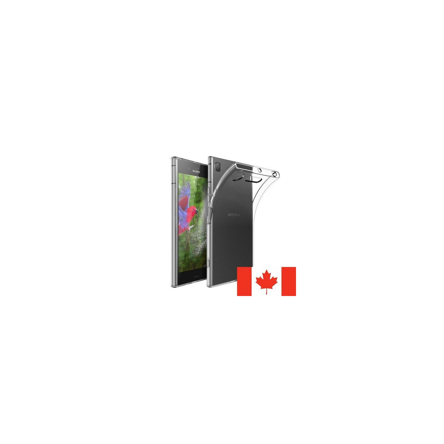 Pour l’étui Xperia XZ1 de Sony – Étui mince transparent en TPUR souple et transparent