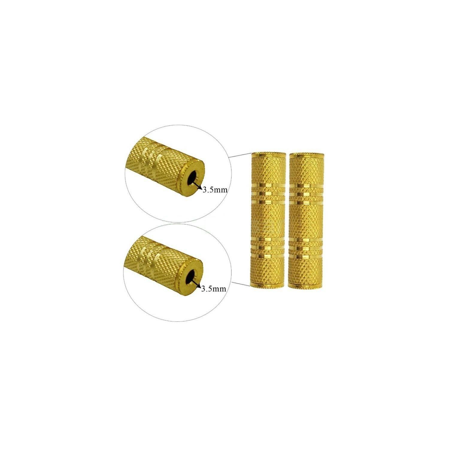 1/8" 3.5mm Aux Coupler Female to Female Extender Audio Jack Headphone Adapter