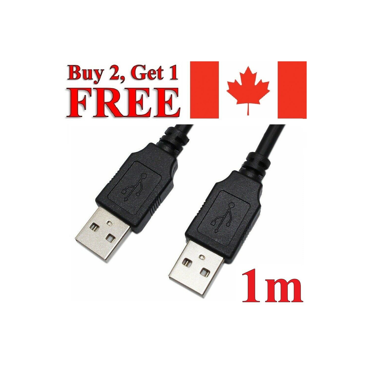 USB to USB Extension Cable 2.0 Male to Male Data Charger Charging Extender