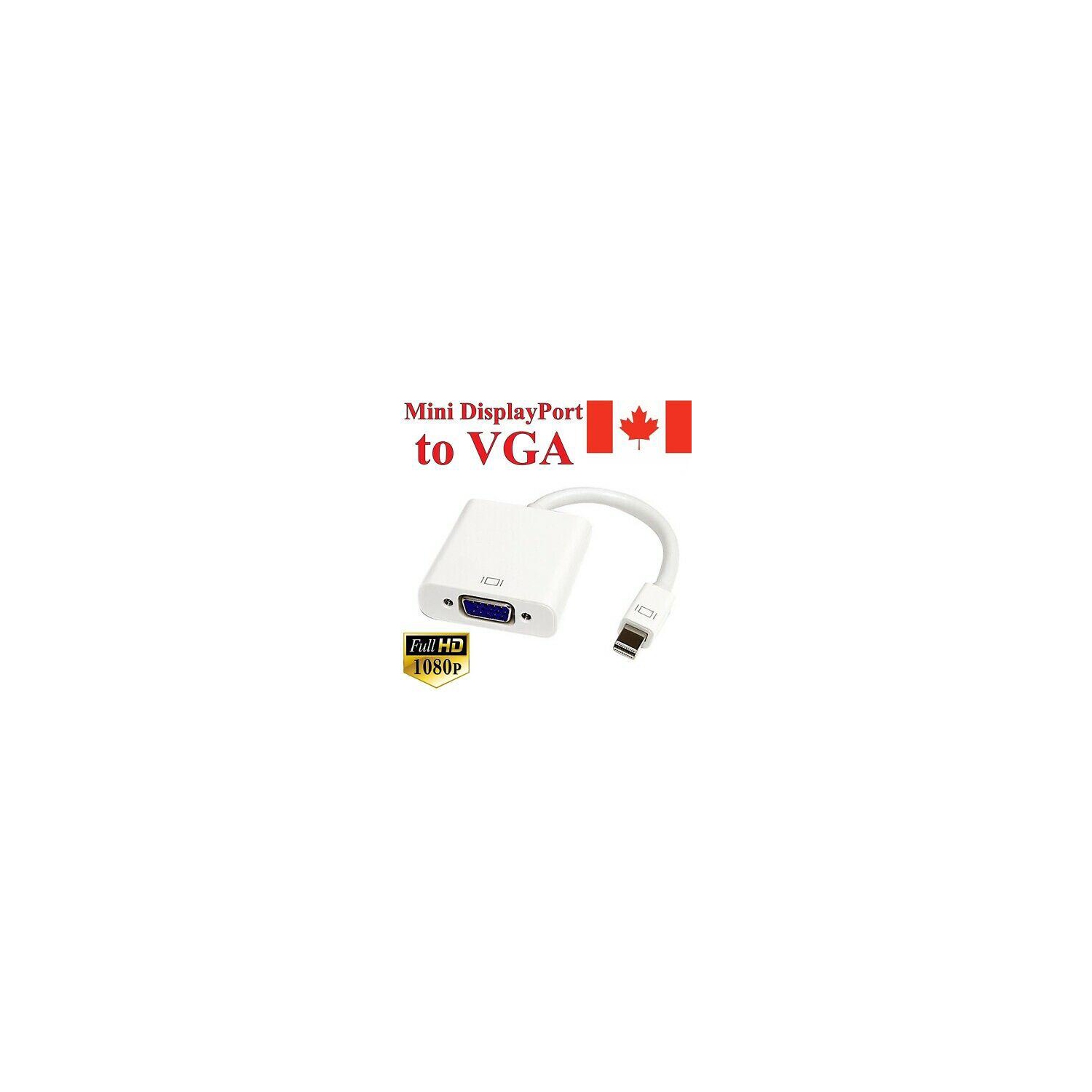Mini Display Port to VGA Cable Adapter Thunderbolt For Apple Macbook Pro Air