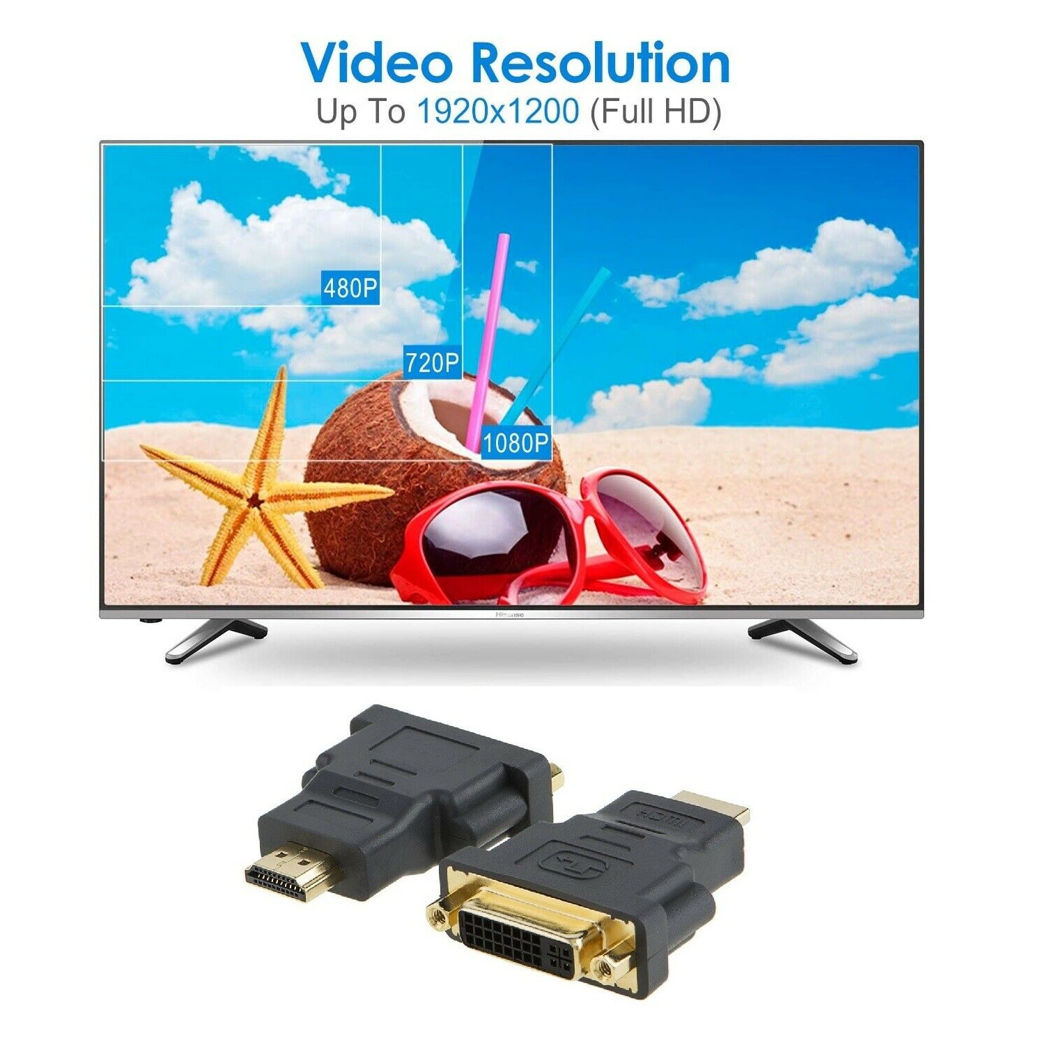 Câble adaptateur DisplayPort mâle vers HDMI femelle pour convertisseur de câble 1080p pour téléviseur