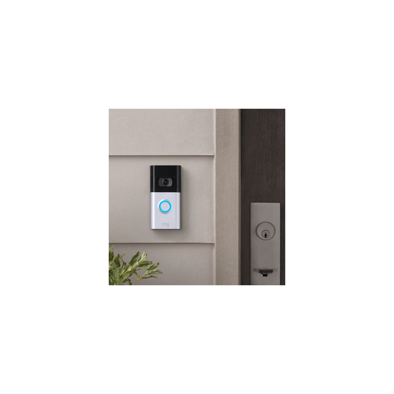Ring Wi-Fi Video Doorbell 4 - Satin Nickel - Open Box