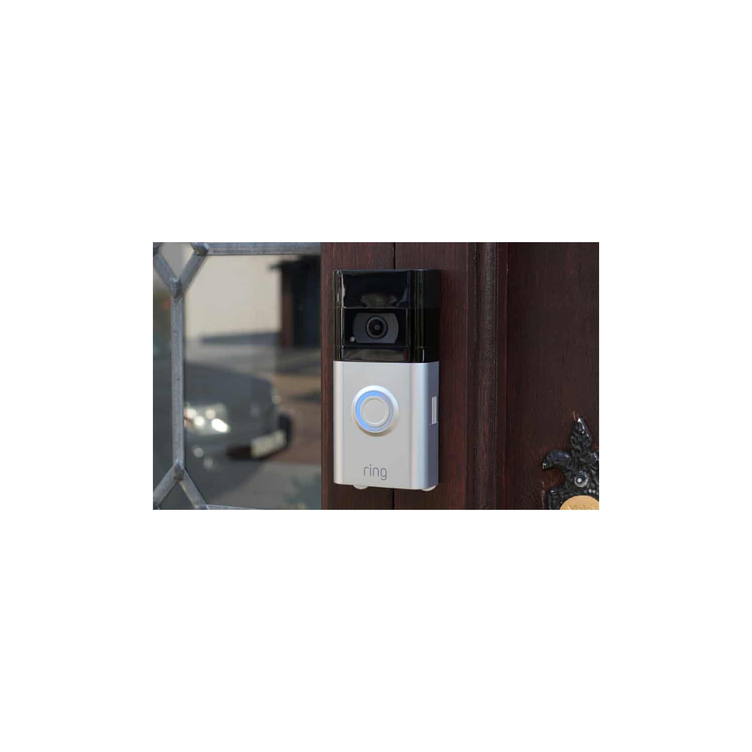 Ring Wi-Fi Video Doorbell 4 - Satin Nickel - Open Box