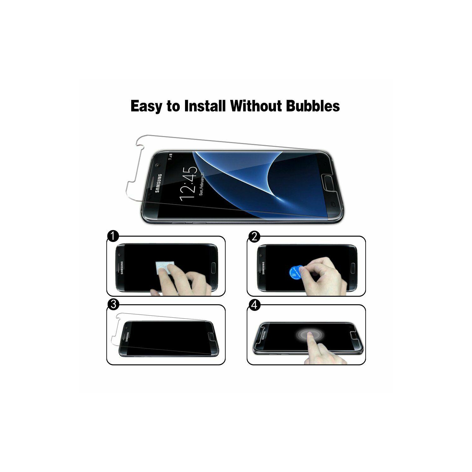 Premium Tempered Glass Screen Protector Cover for Samsung Galaxy S7