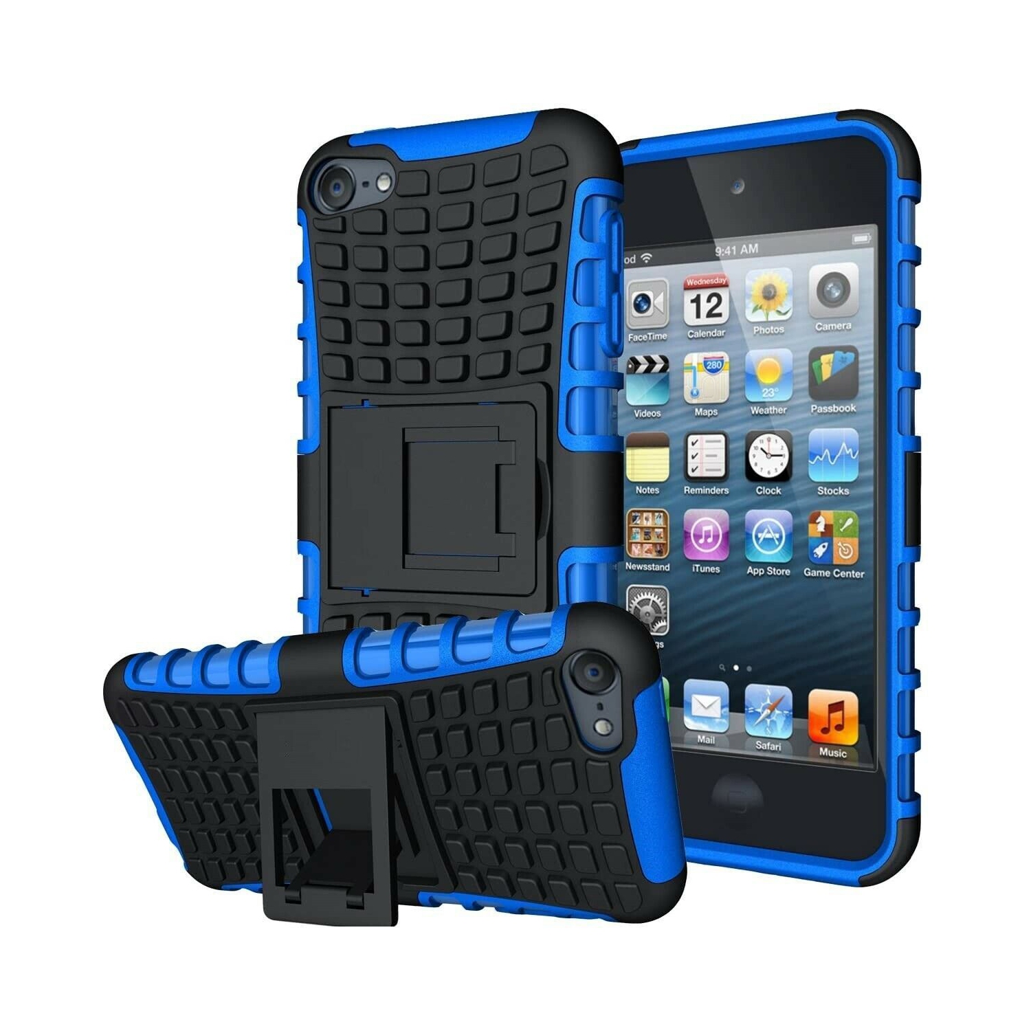 For iPod Touch 5 | 6 | 7 Case Dual Layer Hybrid Kickstand Cover 5th 6th 7th Gen
