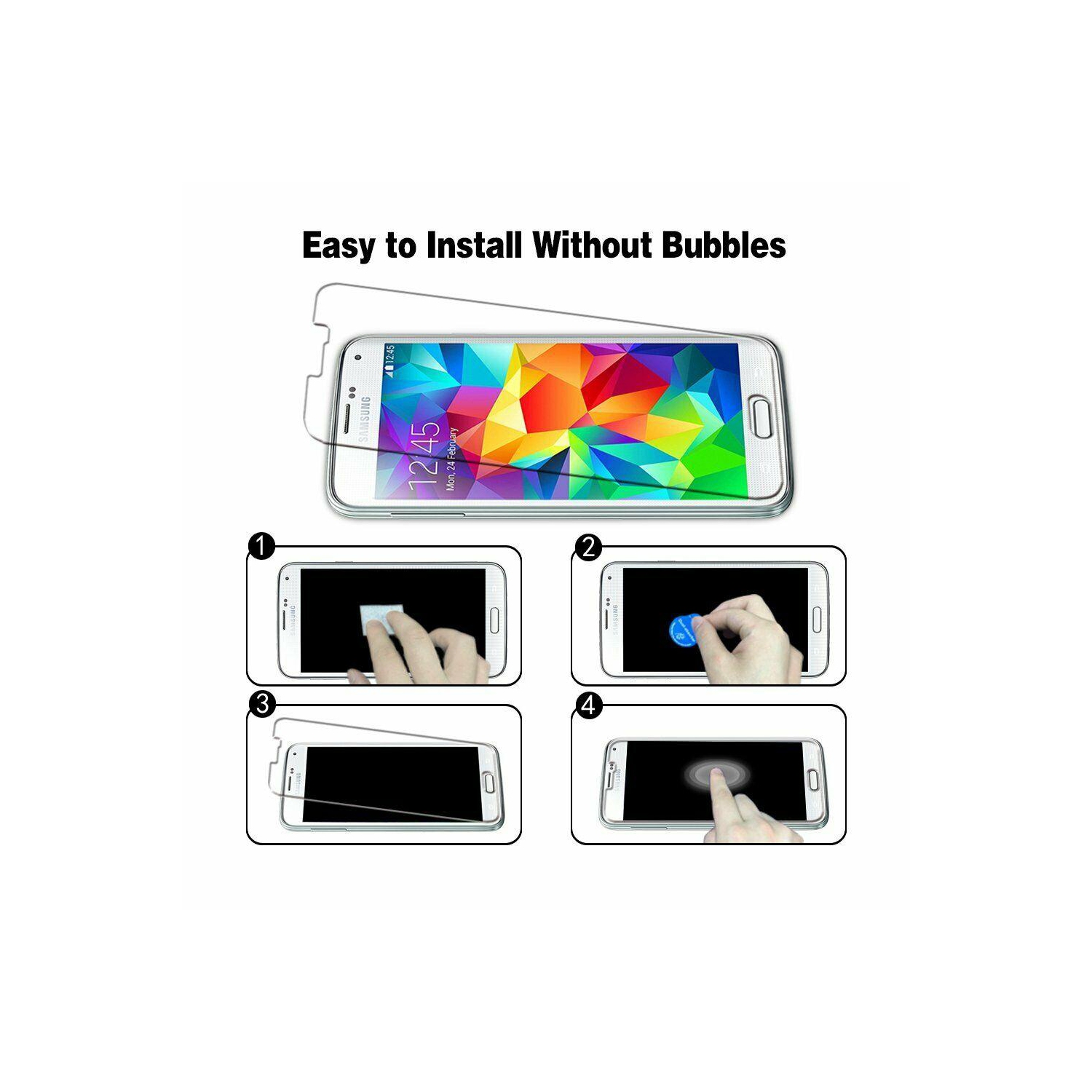 Protecteur d’écran en verre trempé de qualité supérieure pour Galaxy S5 et S5 NEO de Samsung