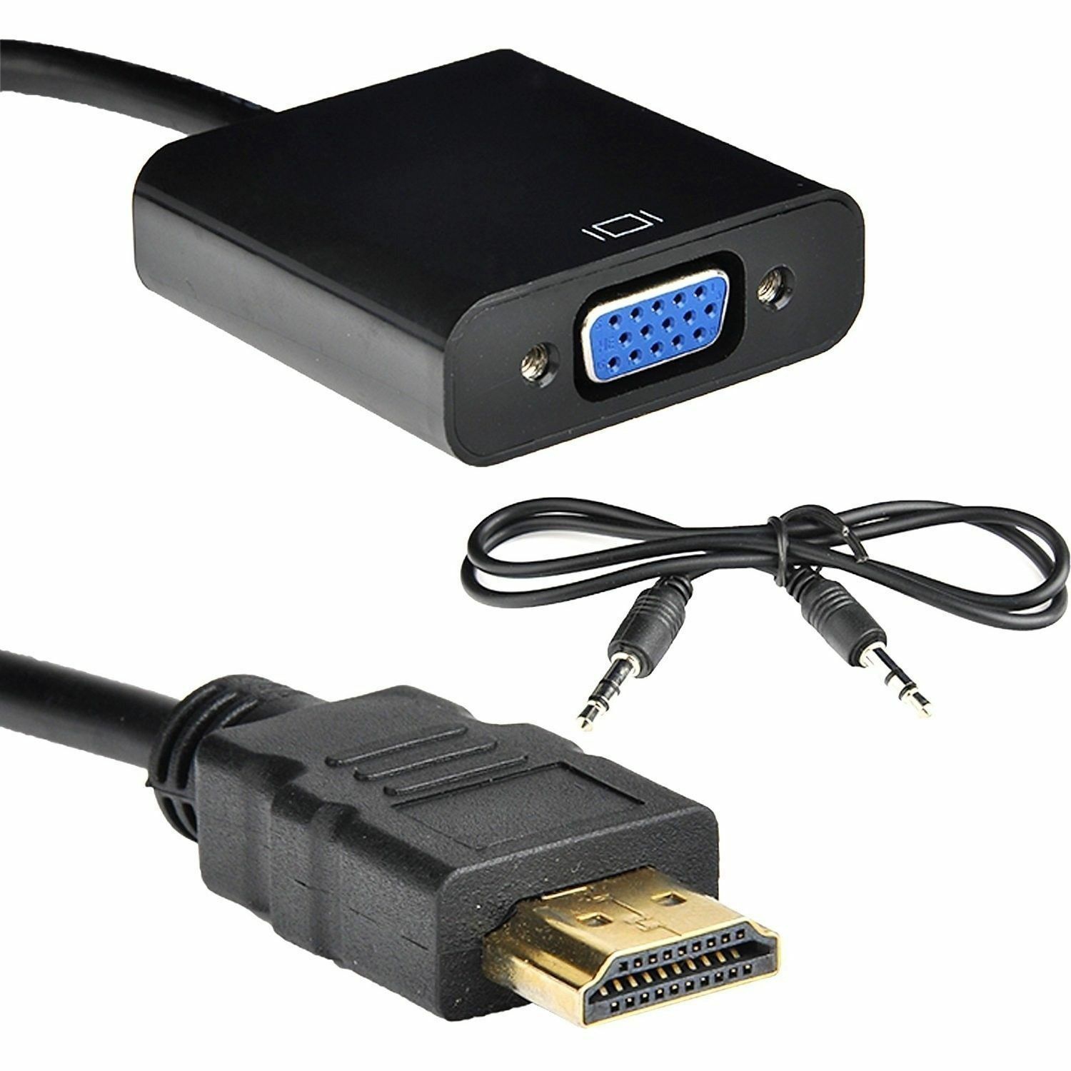 HDMI to VGA Adapter Video Cable Cord Converter 1080P For TV Monitor Computer PC
