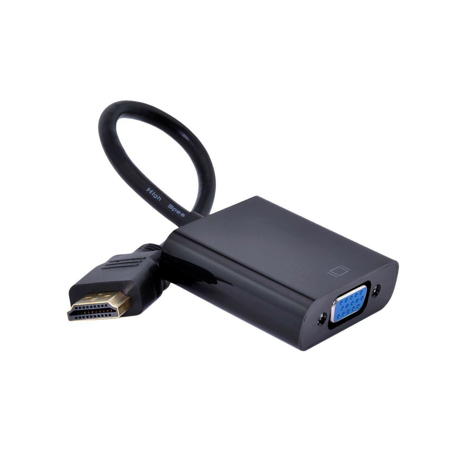 Adaptateur HDMI à VGA Câble vidéo Câble convertisseur 1080p pour moniteur de téléviseur ordinateur PC