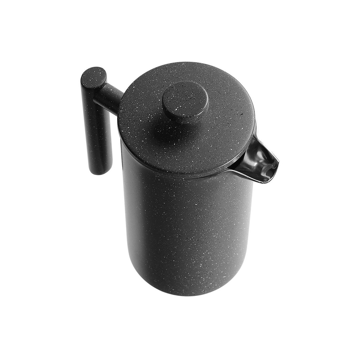 1L cafetière à piston à double paroi en acier inoxydable