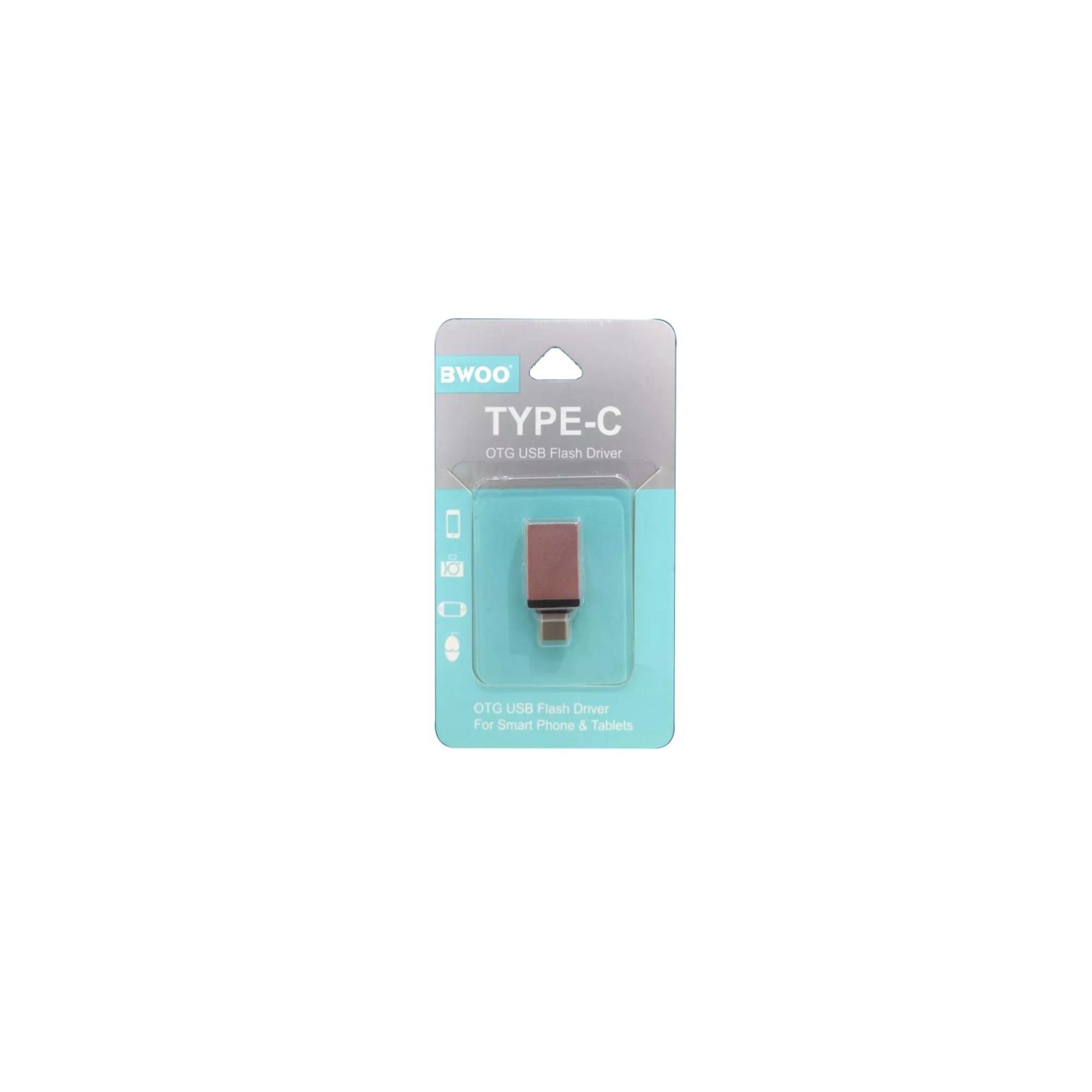 BWOO - USB to Type-C Adapter, Pink