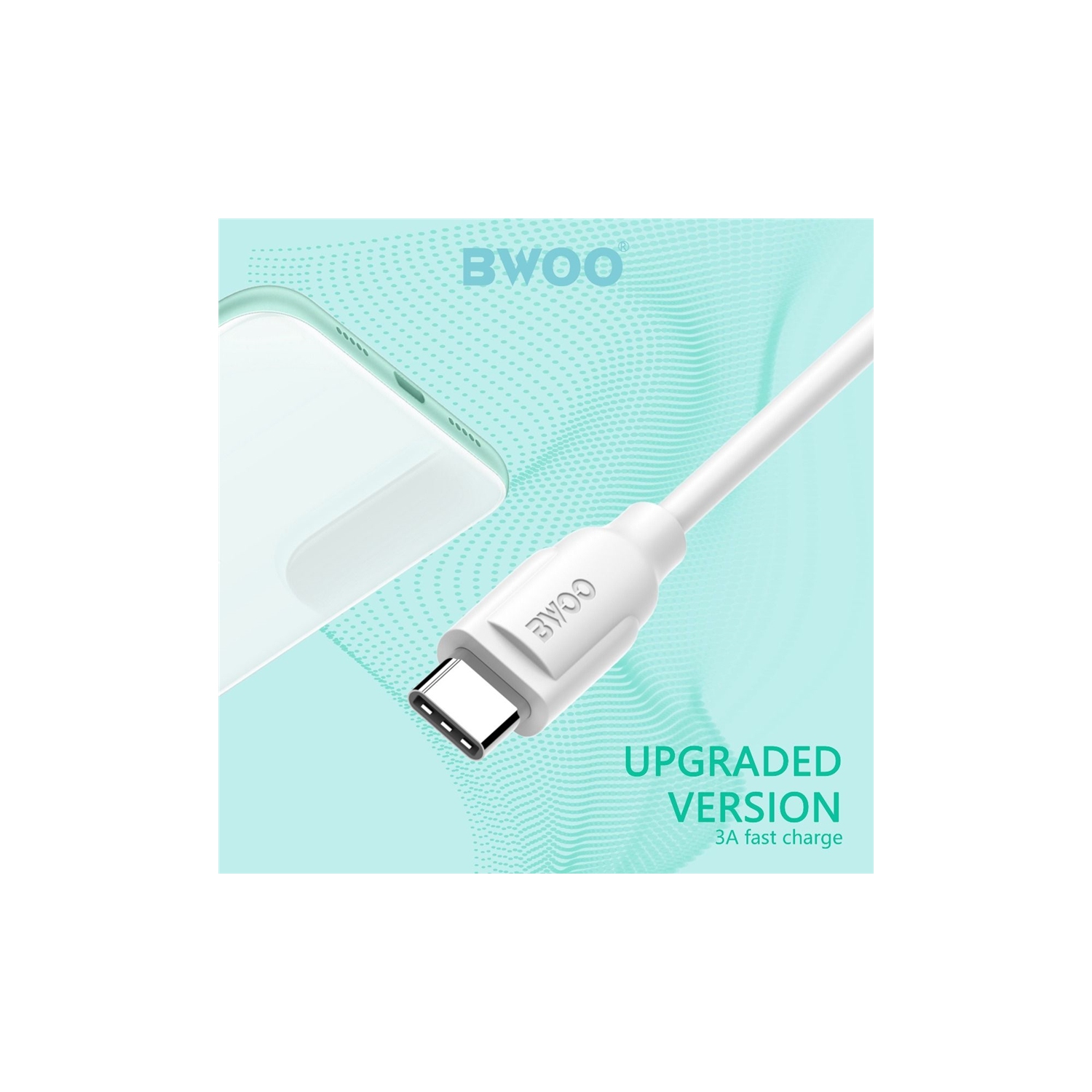 BWOO - USB to USB Type-C Cable, 1 Meter Length, Black
